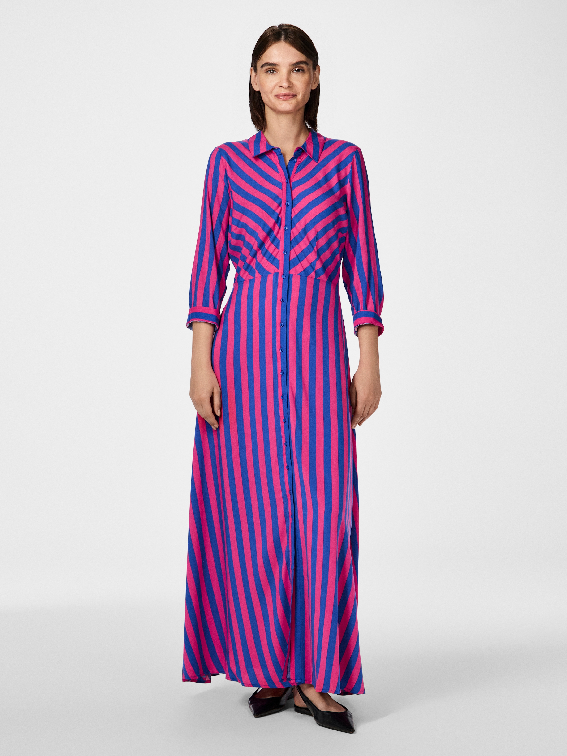 Y.A.S Hemdblusenkleid "YASSAVANNA LONG SHIRT DRESS", Sommerkleid, mit 3/4 Ä günstig online kaufen