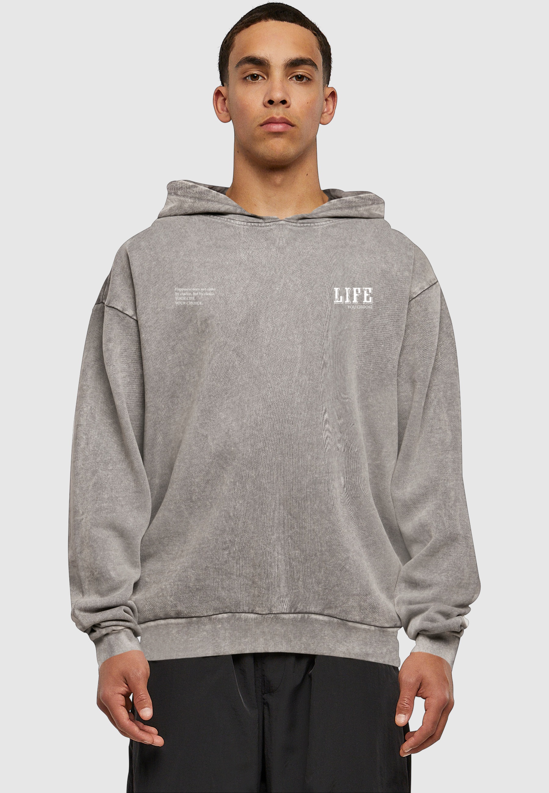 Merchcode Kapuzenpullover »Merchcode Life Acid Washed Oversized Hoodie« 1 Stk.