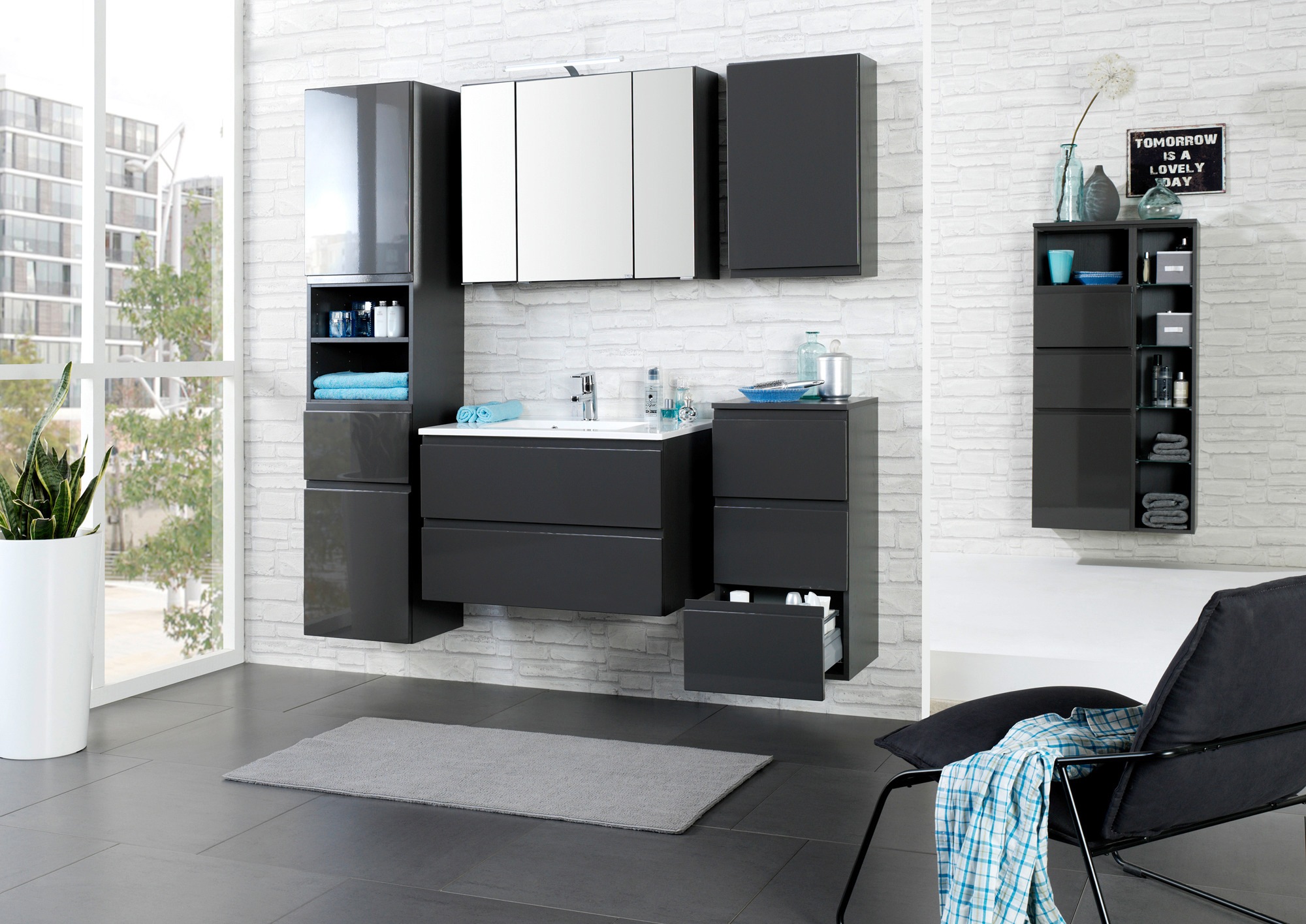 welltime Badmöbel-Set "Cardiff" 2 Stk. tlg. günstig online kaufen