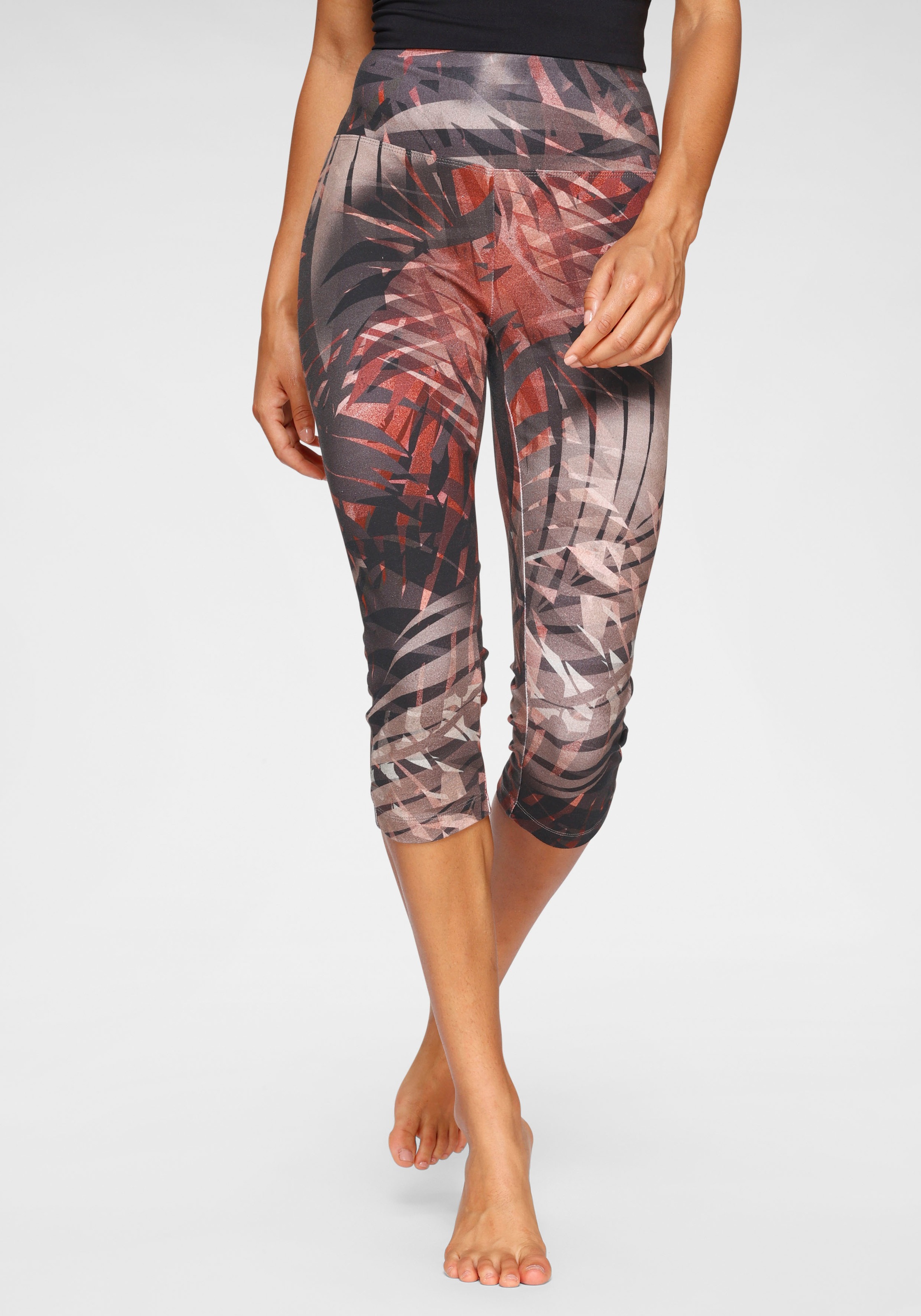 LASCANA ACTIVE Caprileggings »Tropical«, mit abstraktem Palmenprint