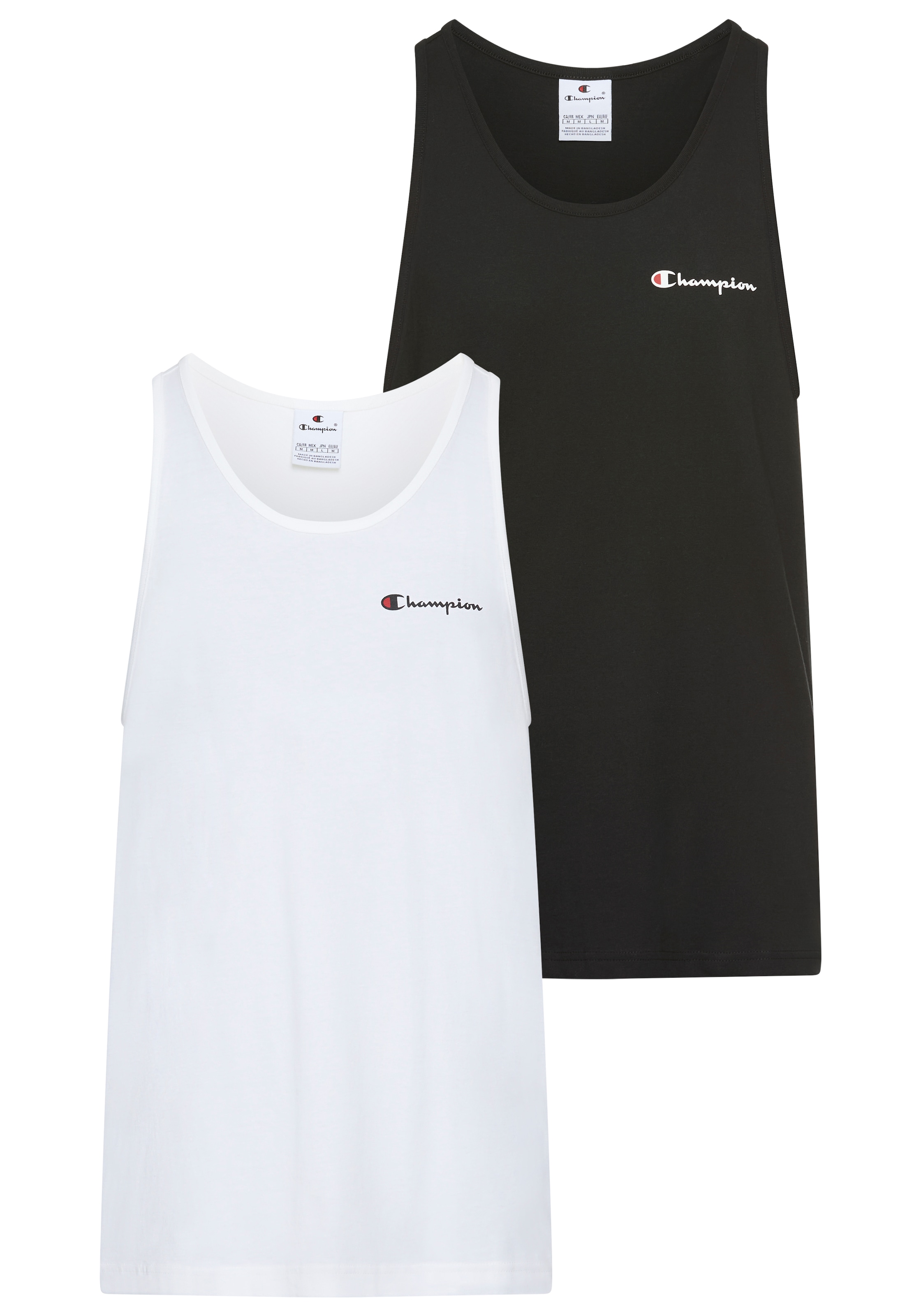 Champion Tanktop Packung, 2 Stk. im 2er-Pack, mit Rundhalsausschnitt, sportlicher Stil, aus Baumwolle
