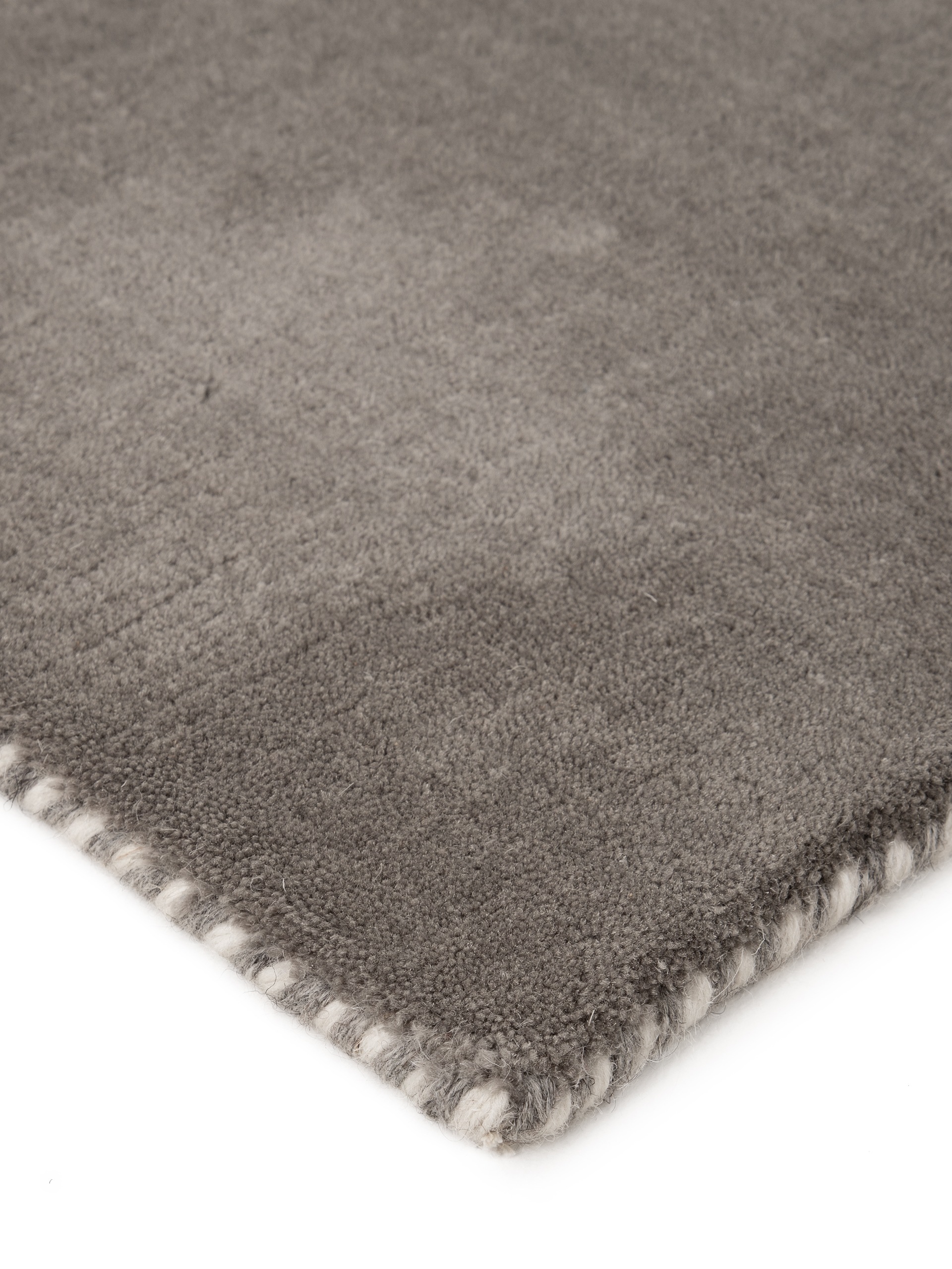 carpetfine Wollteppich »Gabbeh Lola Uni«, rechteckig, 14 mm Höhe, mit natürlichem Pflanzenmaterial von Hand gewebt, auch in Rund
