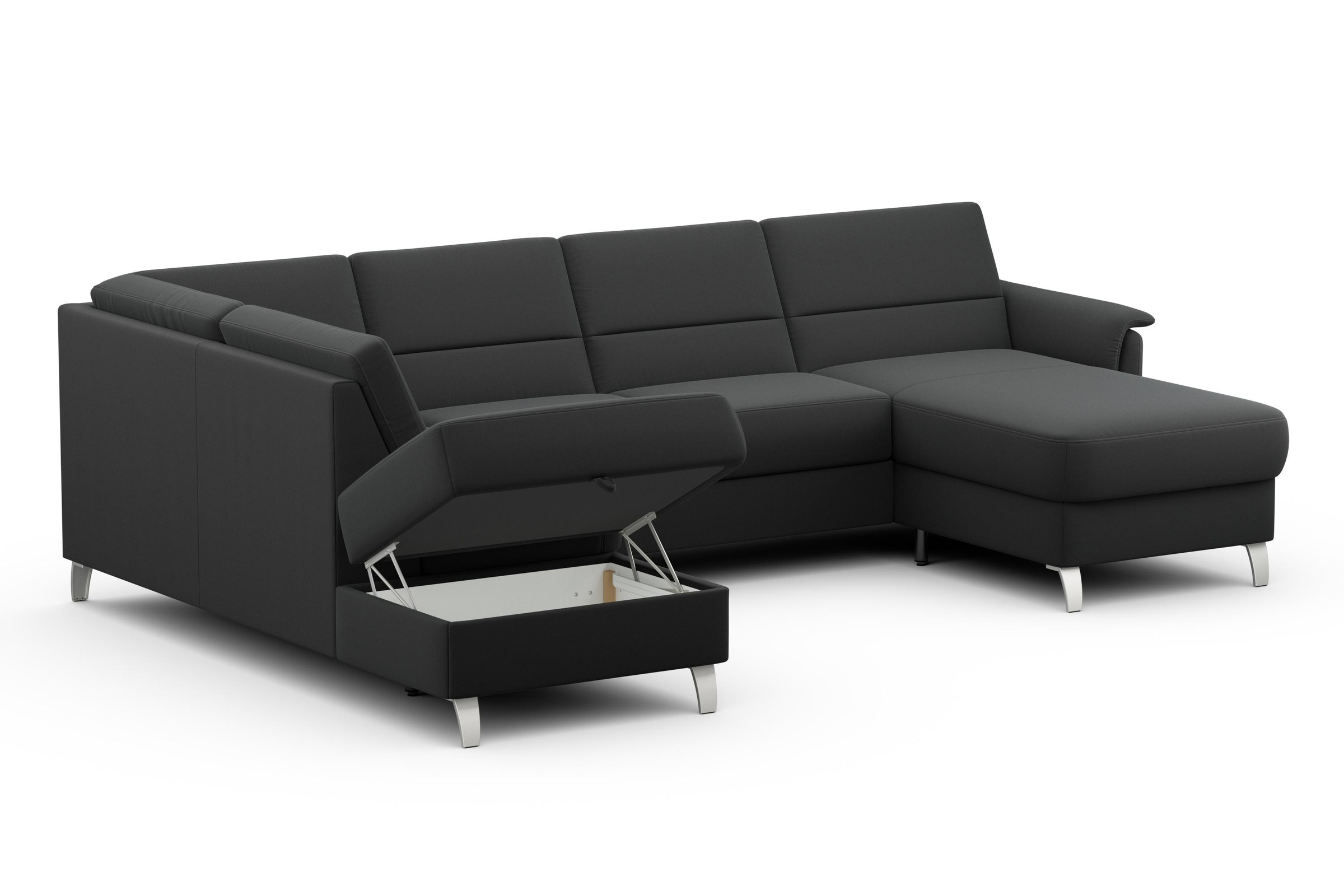 sit&more Wohnlandschaft »Palmera U-Form«, Federkern, wahlweise mit Bettfunktion und mit/ohne Stauraum