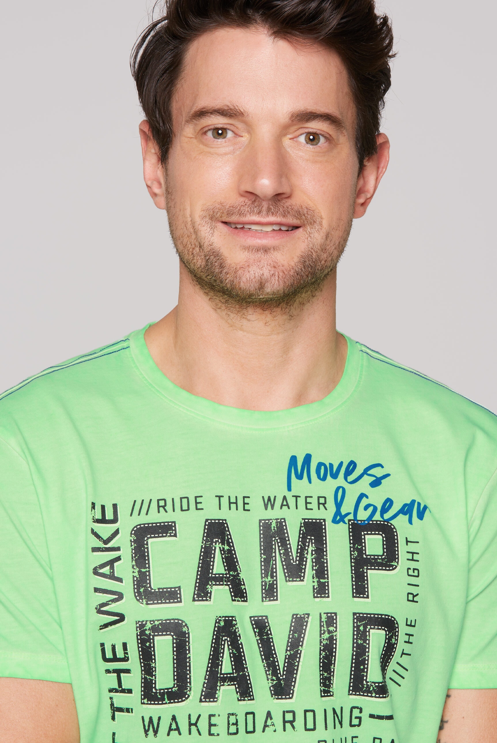 CAMP DAVID Rundhalsshirt, aus Baumwolle