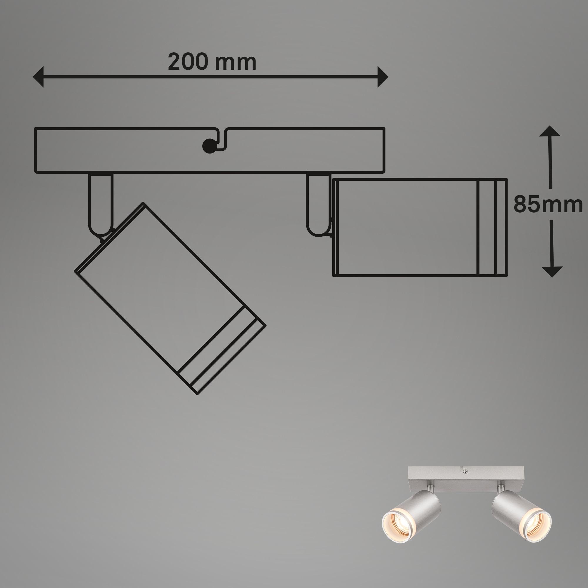 Briloner Leuchten Deckenleuchte »RUB Deckenleuchte«