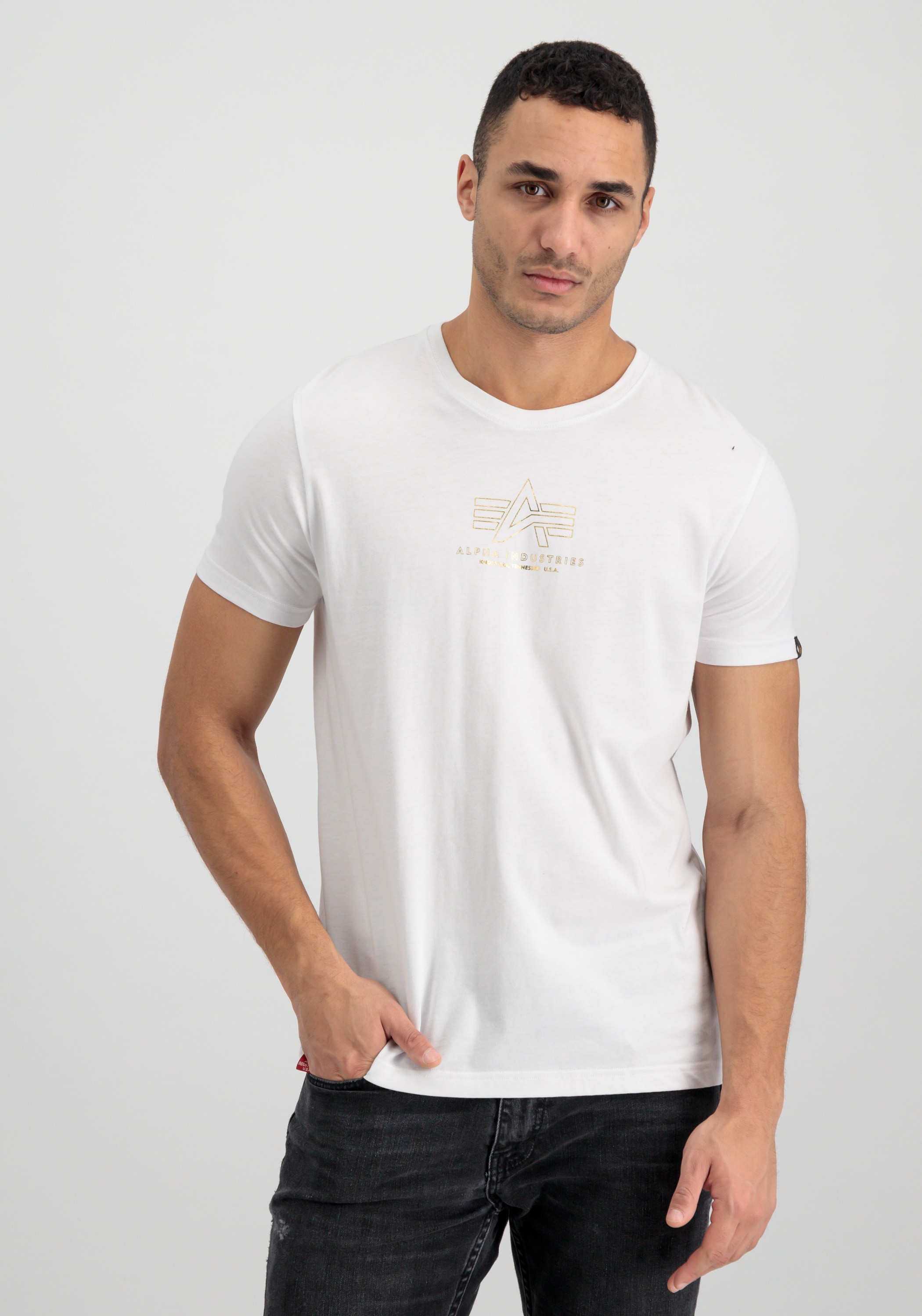 Alpha Industries T-Shirt "Basic T-Shirt ML Foil Print" günstig online kaufen