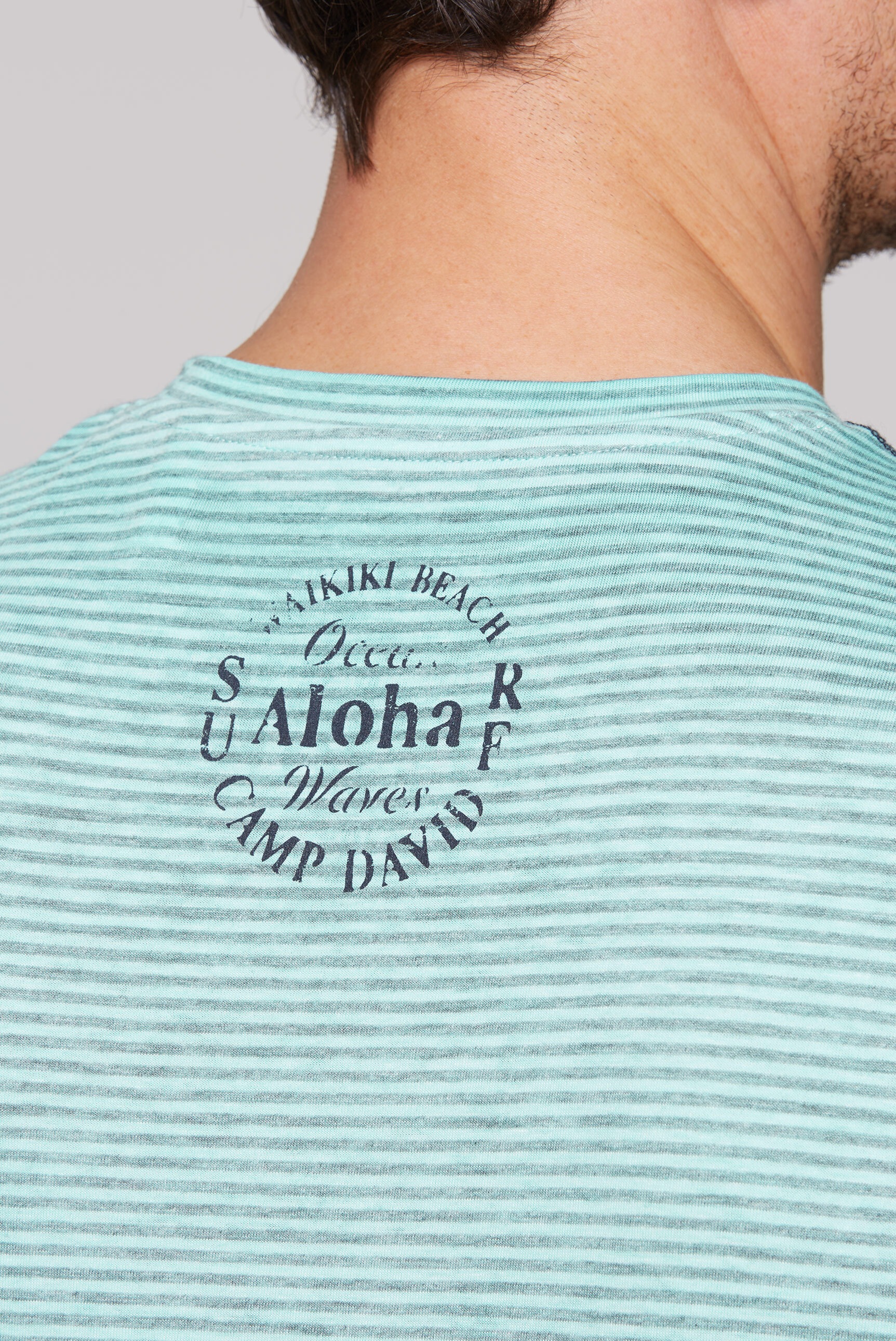CAMP DAVID Rundhalsshirt, mit Ausbrenner-Effekten