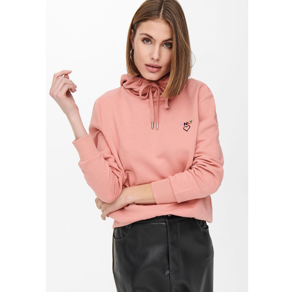 Damenmode Shirts & Sweatshirts Only Kapuzensweatshirt »ONLNOOMI L/S LOGO HOOD« rosé