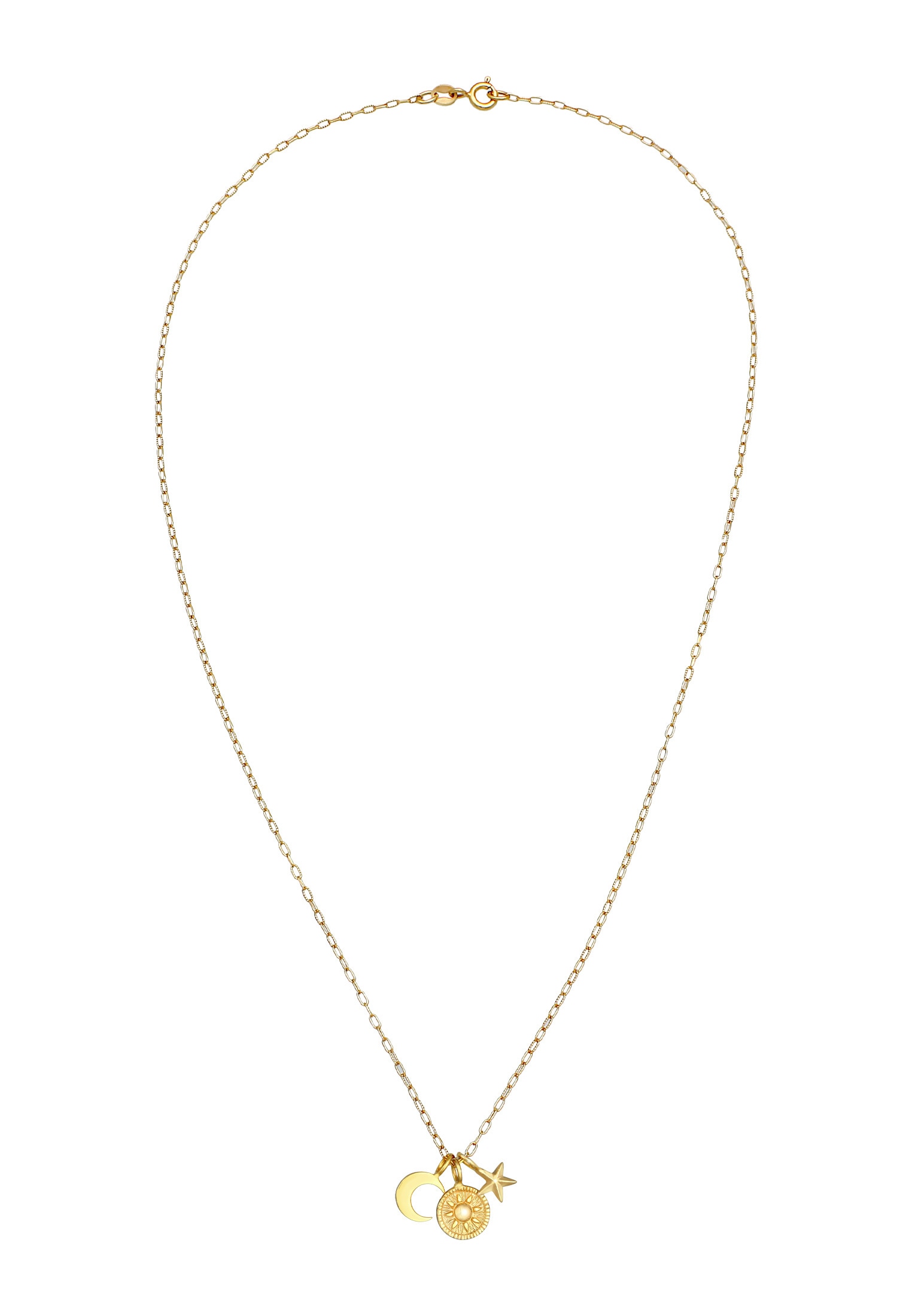 Elli Kette mit Anhänger »Sonne Mond Stern Symbol 925 Silber«