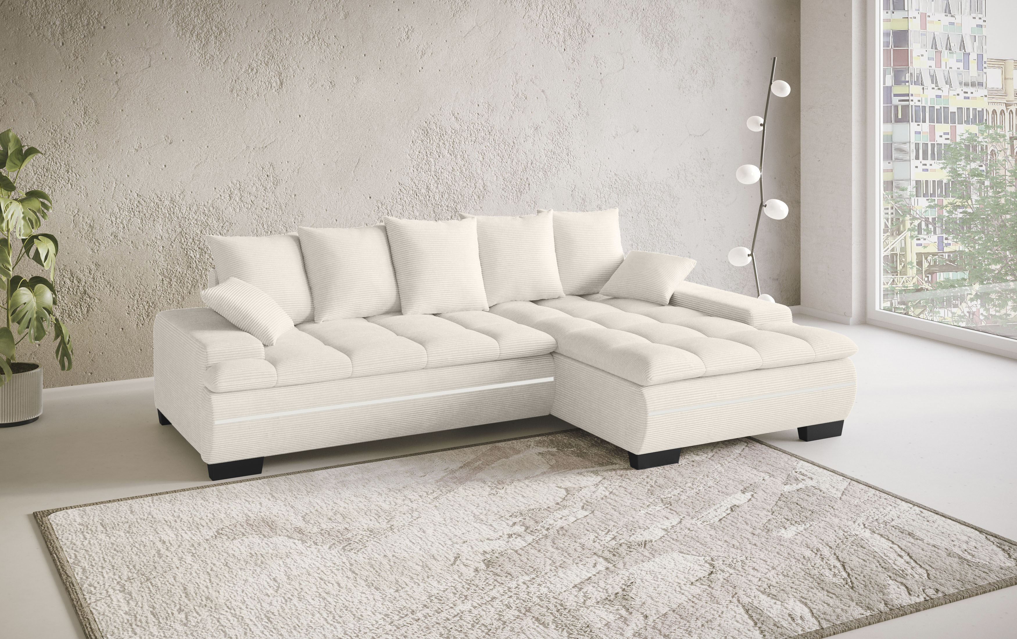 Thumbnail - Mr. Couch Ecksofa "Haiti II, L-Form", RGB-LED Beleuchtung, Kaltschaum, wahlweise mit Bett, Bettkasten