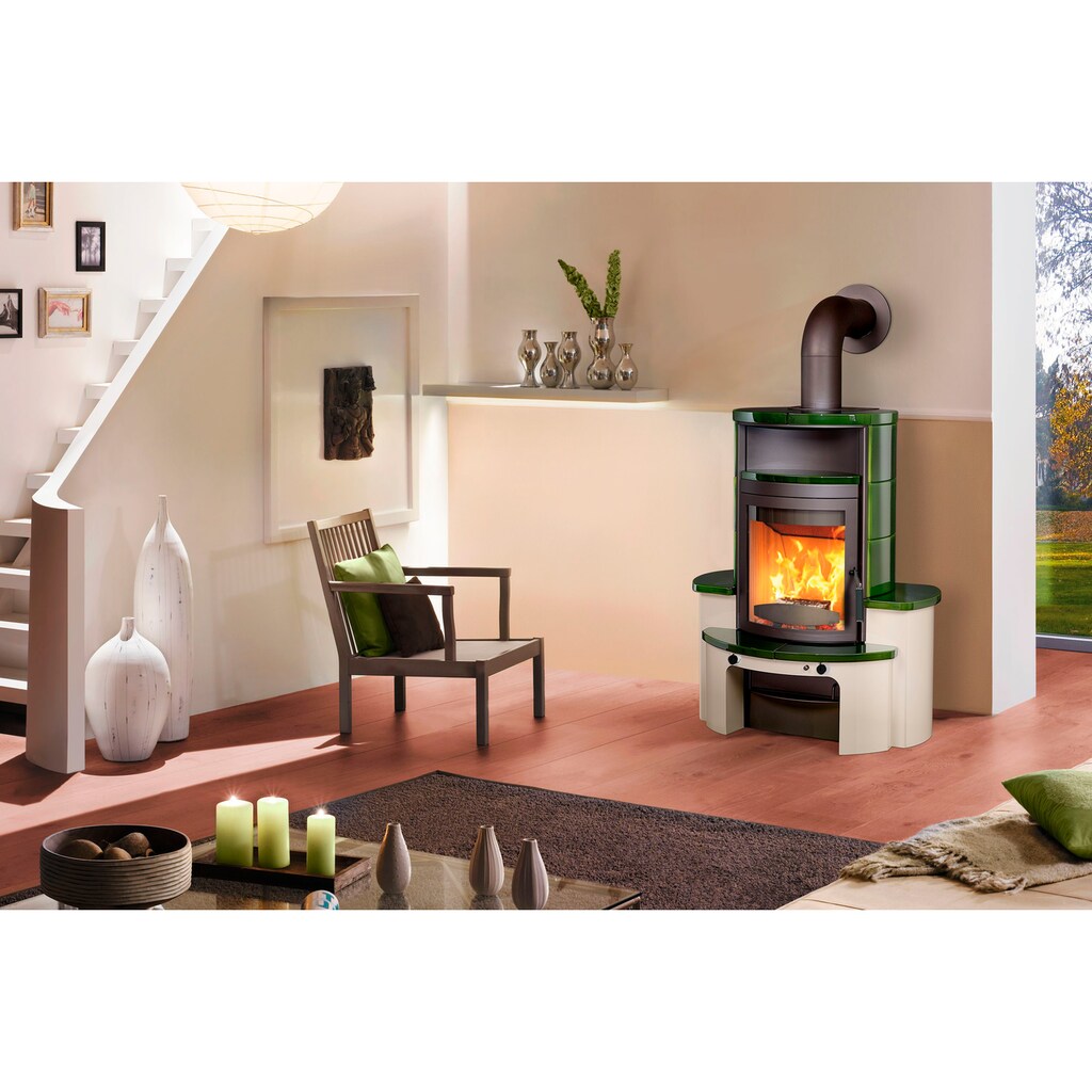 HARK Kaminofen »Avenso GT ECOplus 6 KW«, grün-glänzend, mit EcoPlus Filter