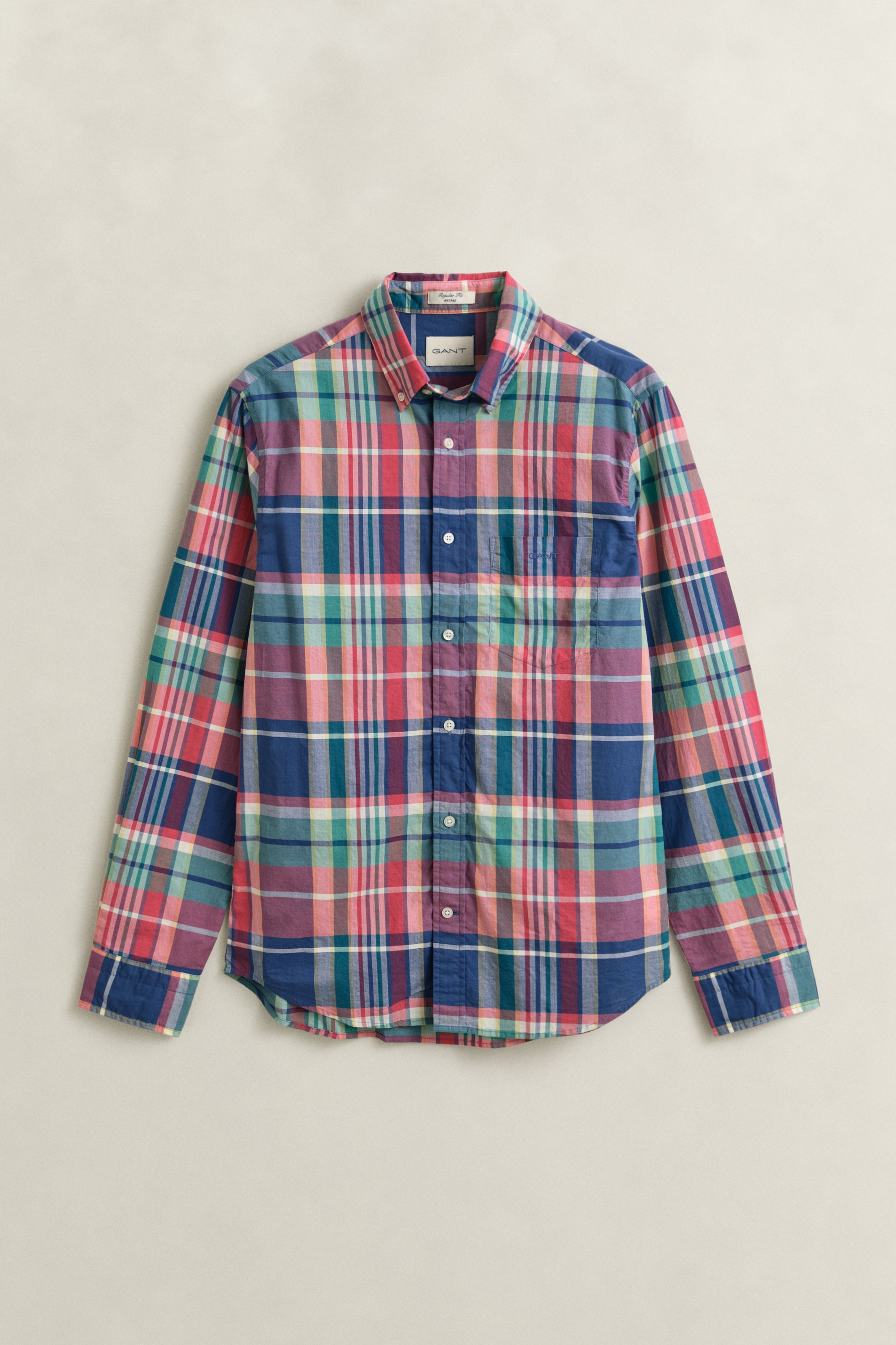 Gant Langarmhemd »REGULAR INDIAN MADRAS CHECK« Regular fit mit Button-Down-Kragen