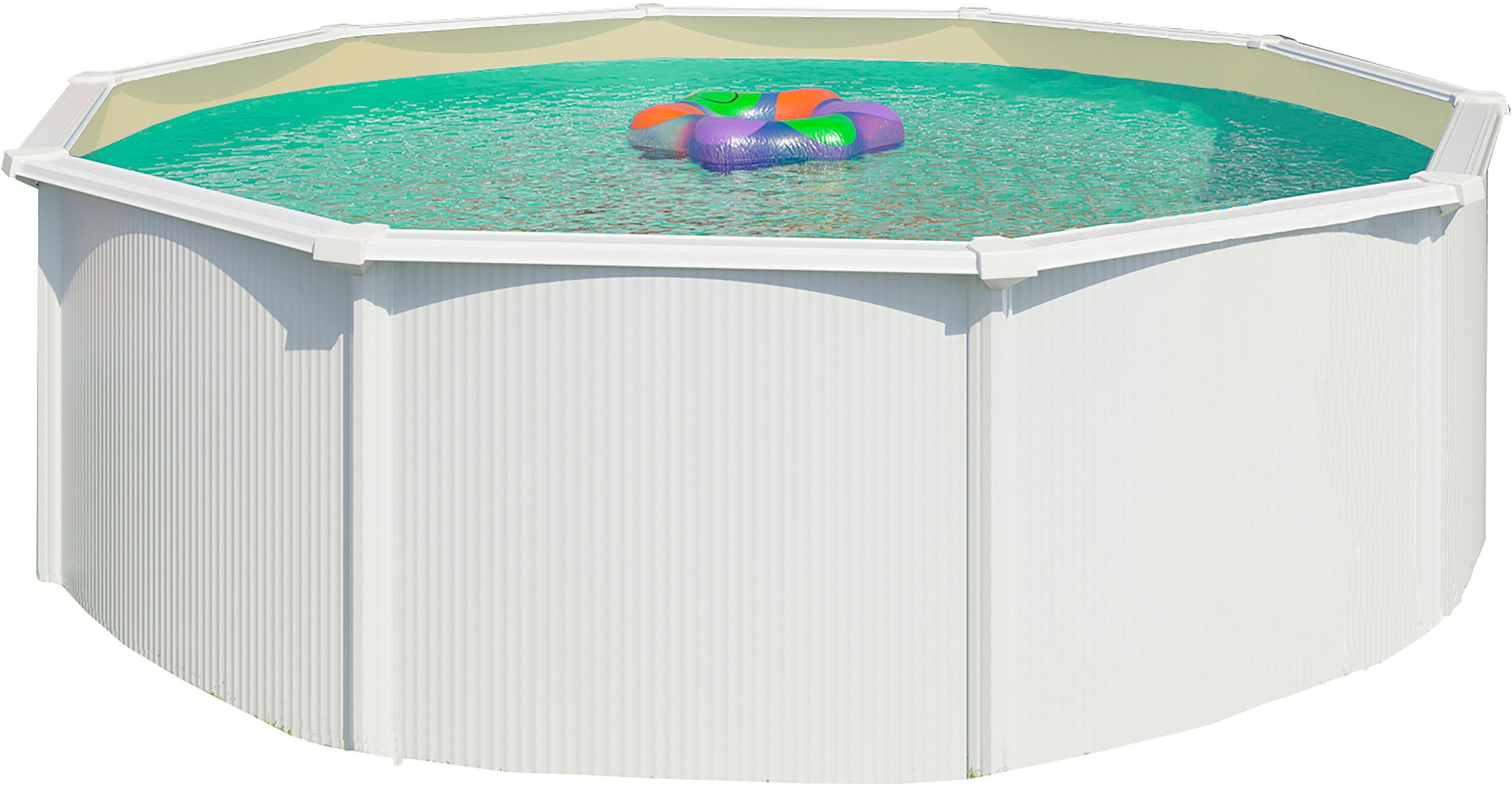 Rundpool »Green line Evolution«, (Komplett-Set, 10 tlg.), 4,6x1,32 weiß Folie in blau,...