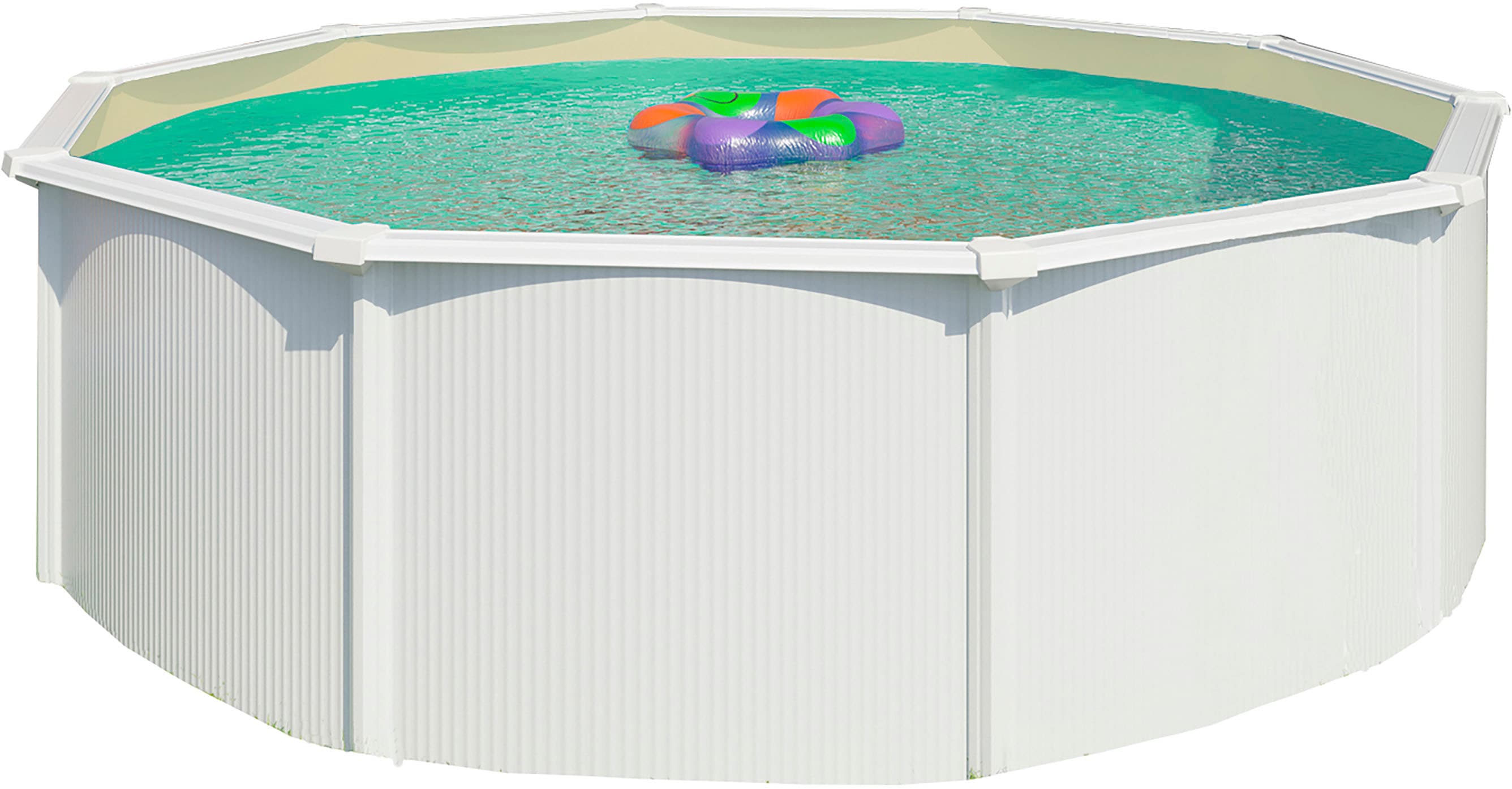 KWAD Rundpool "Green line Evolution" 5,5x1,32 weiß Folie in blau, sand oder grau erhältlich