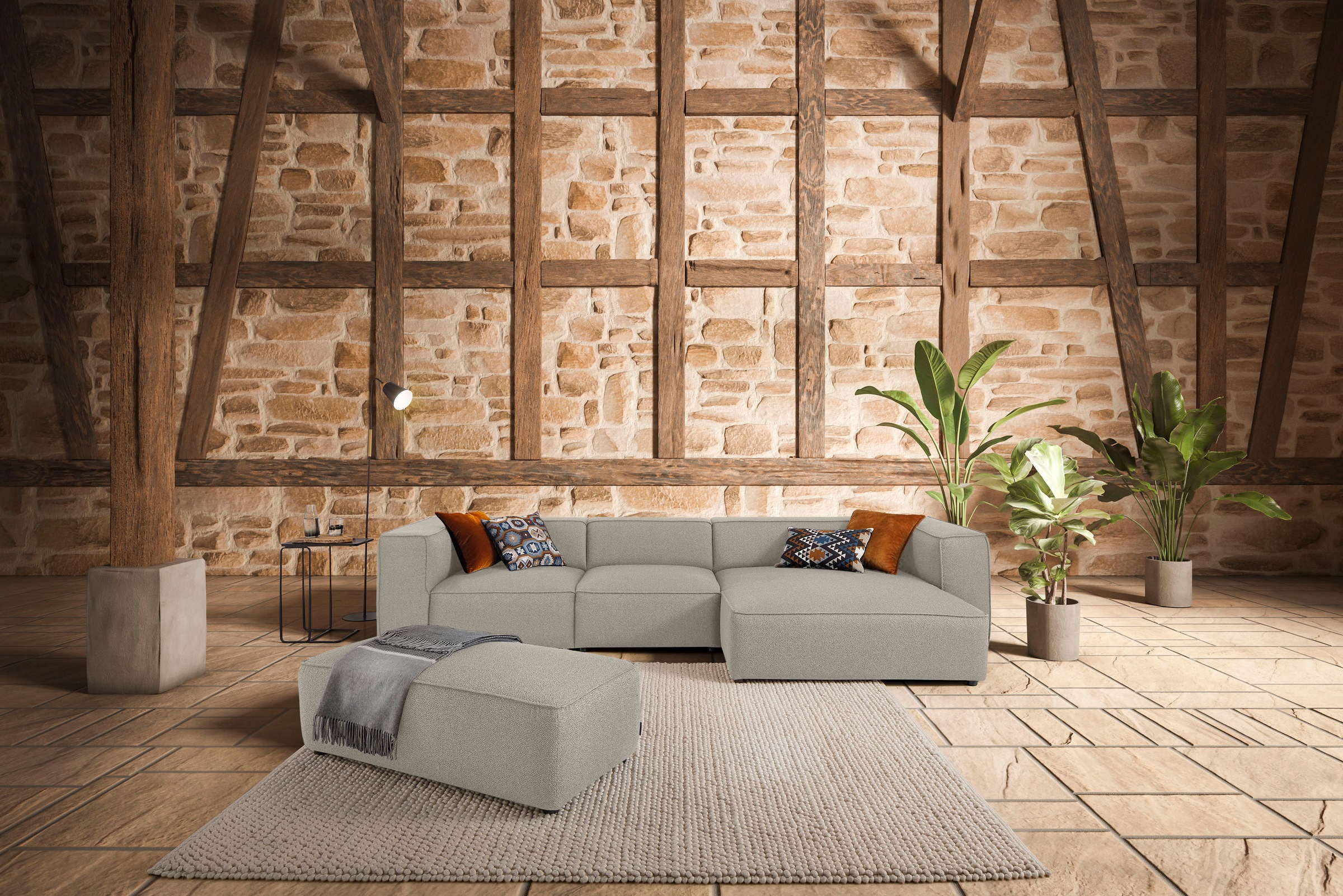W.SCHILLIG Hocker »around-the-block«, mit eleganter Biese