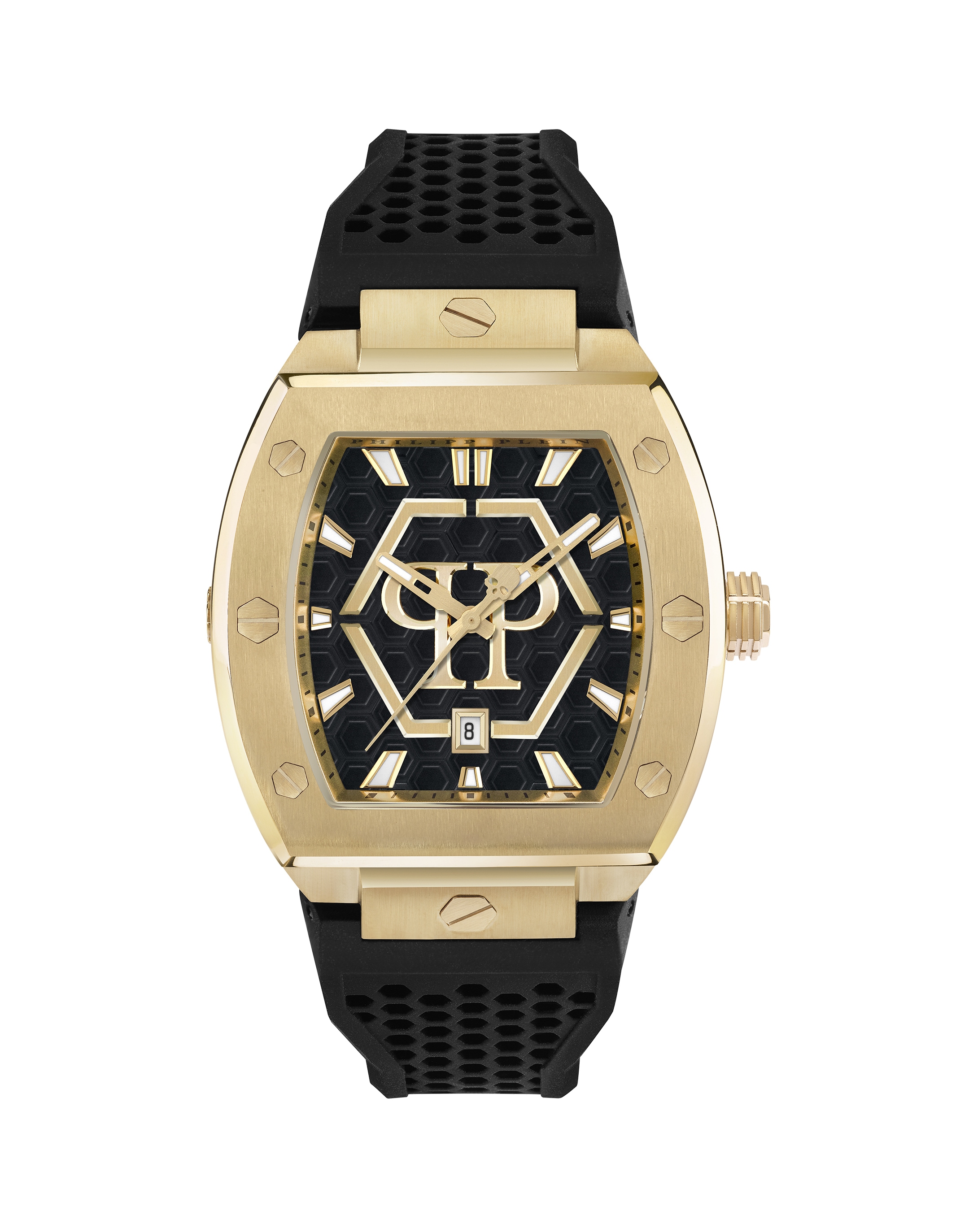 PHILIPP PLEIN Herren Luxusuhr "Hexagon", gold, Armbanduhren