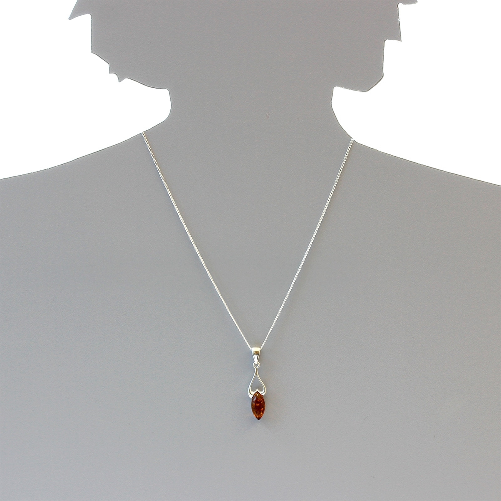 OSTSEE-SCHMUCK Kette mit Anhänger »- Charlotte - Silber 925/000 - Bernstein«