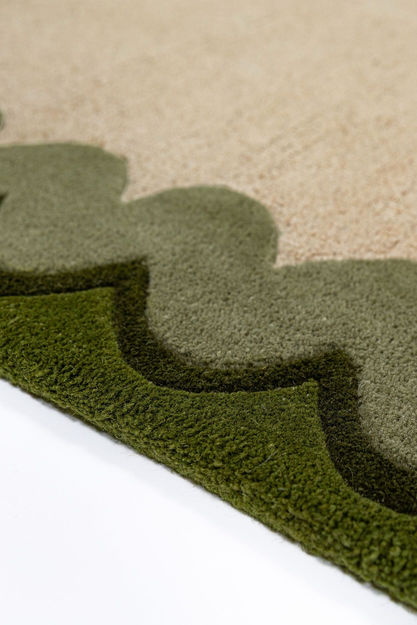 FLAIR RUGS Wollteppich »WIGGLE« rechteckig 8 mm Höhe mit gewelltem Wellenrand; auch als Läufer und in rund