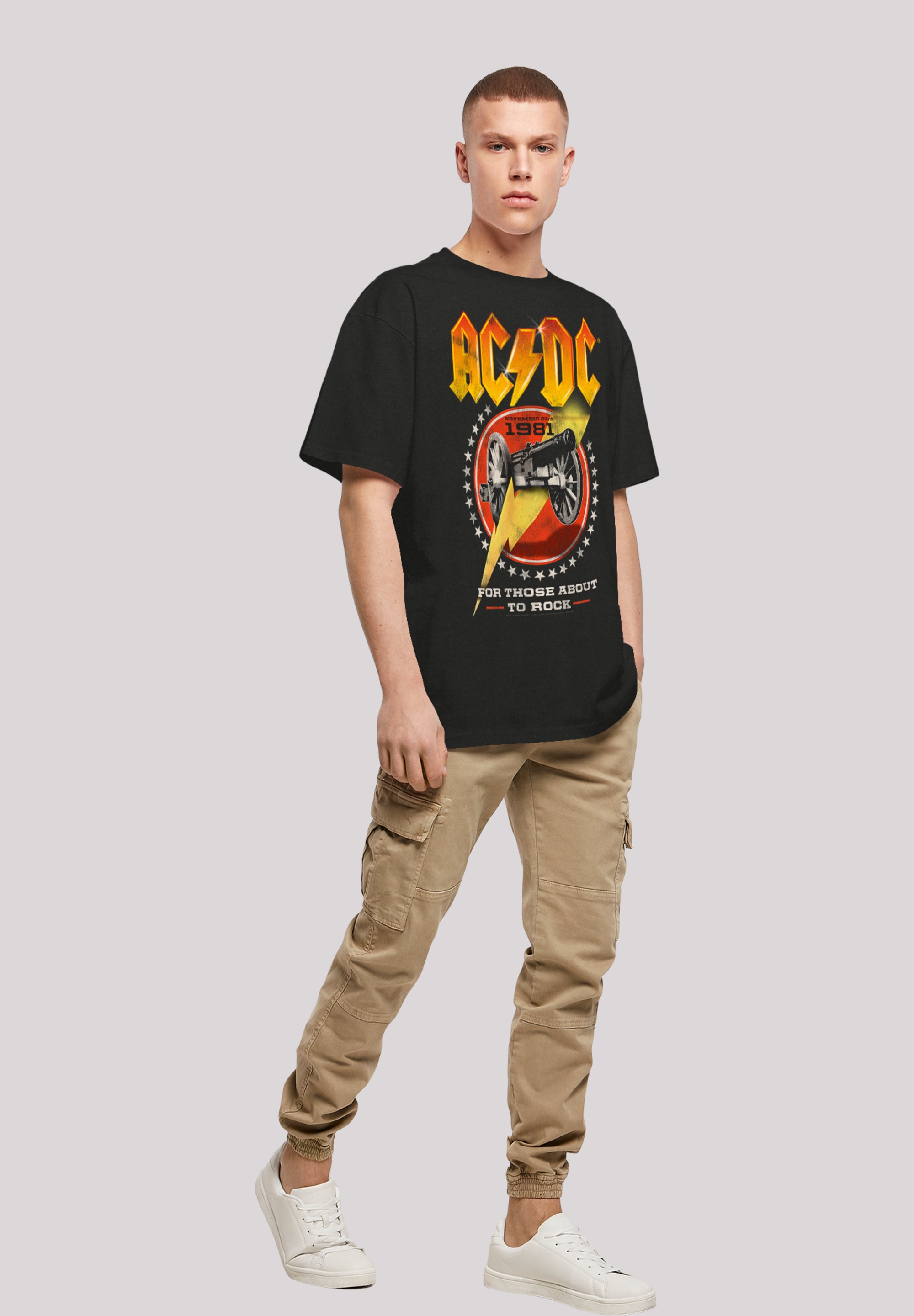 F4NT4STIC T-Shirt »ACDC Rock Band Shirt For Those About To Rock 1981«, Print