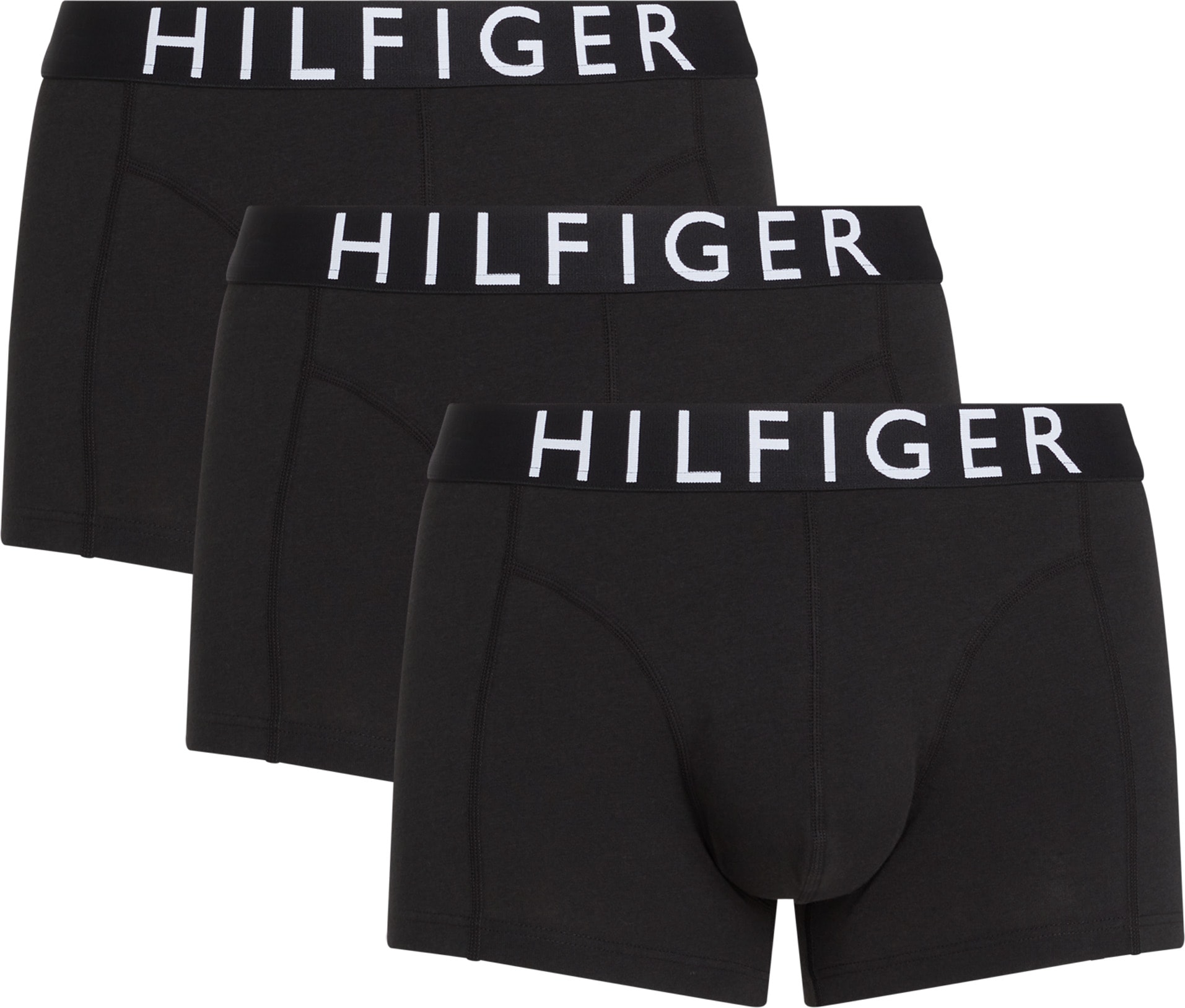 Tommy Hilfiger Underwear Trunk »mit Kontrast-Logo-Taillenbund« 3 Stk. aus Stretch-Baumwolle, normale Leibhöhe