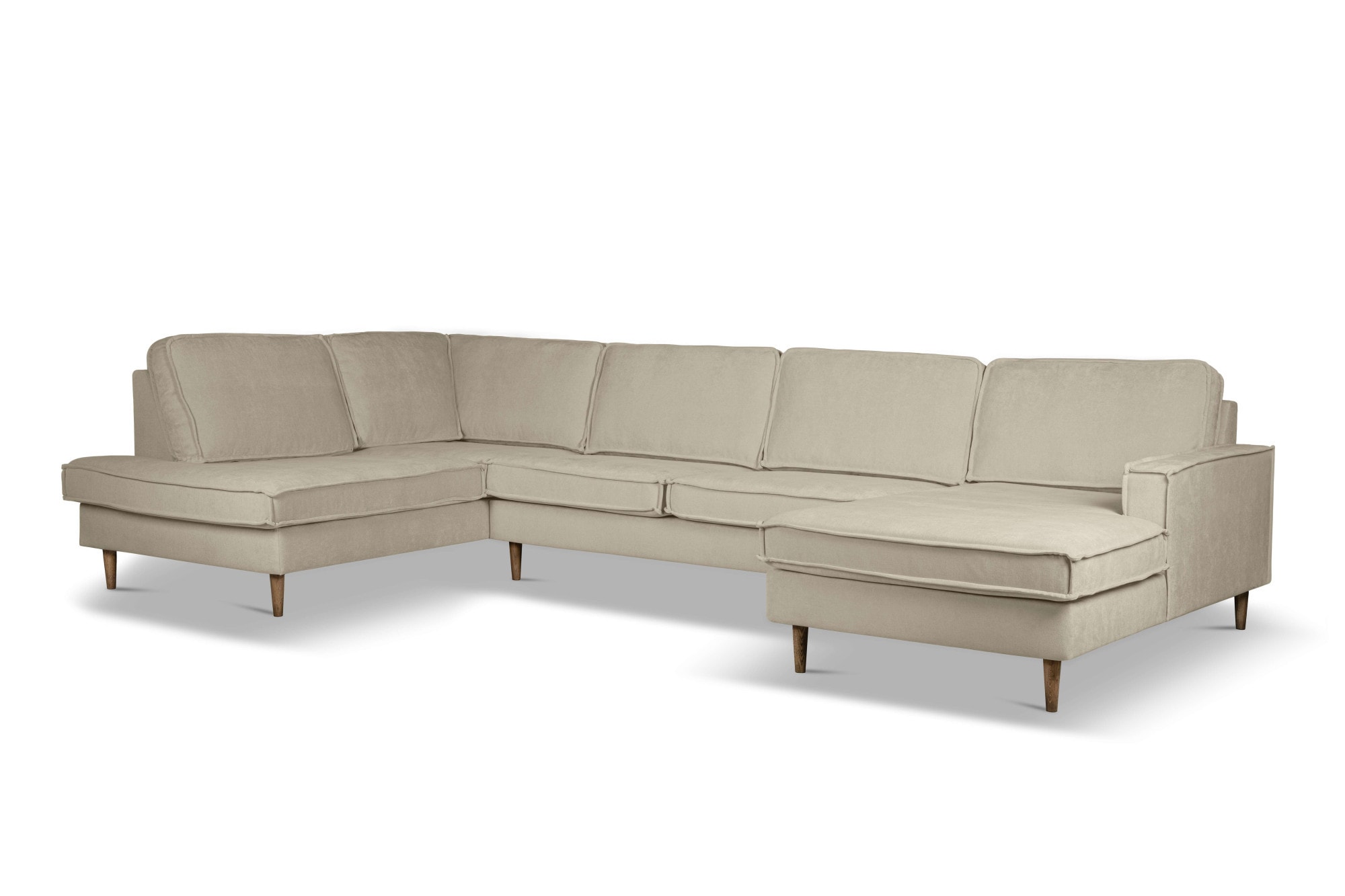 Home affaire Wohnlandschaft »Pinto Skandi, 350 cm, U-Form, XXL, mit Ottomanen«