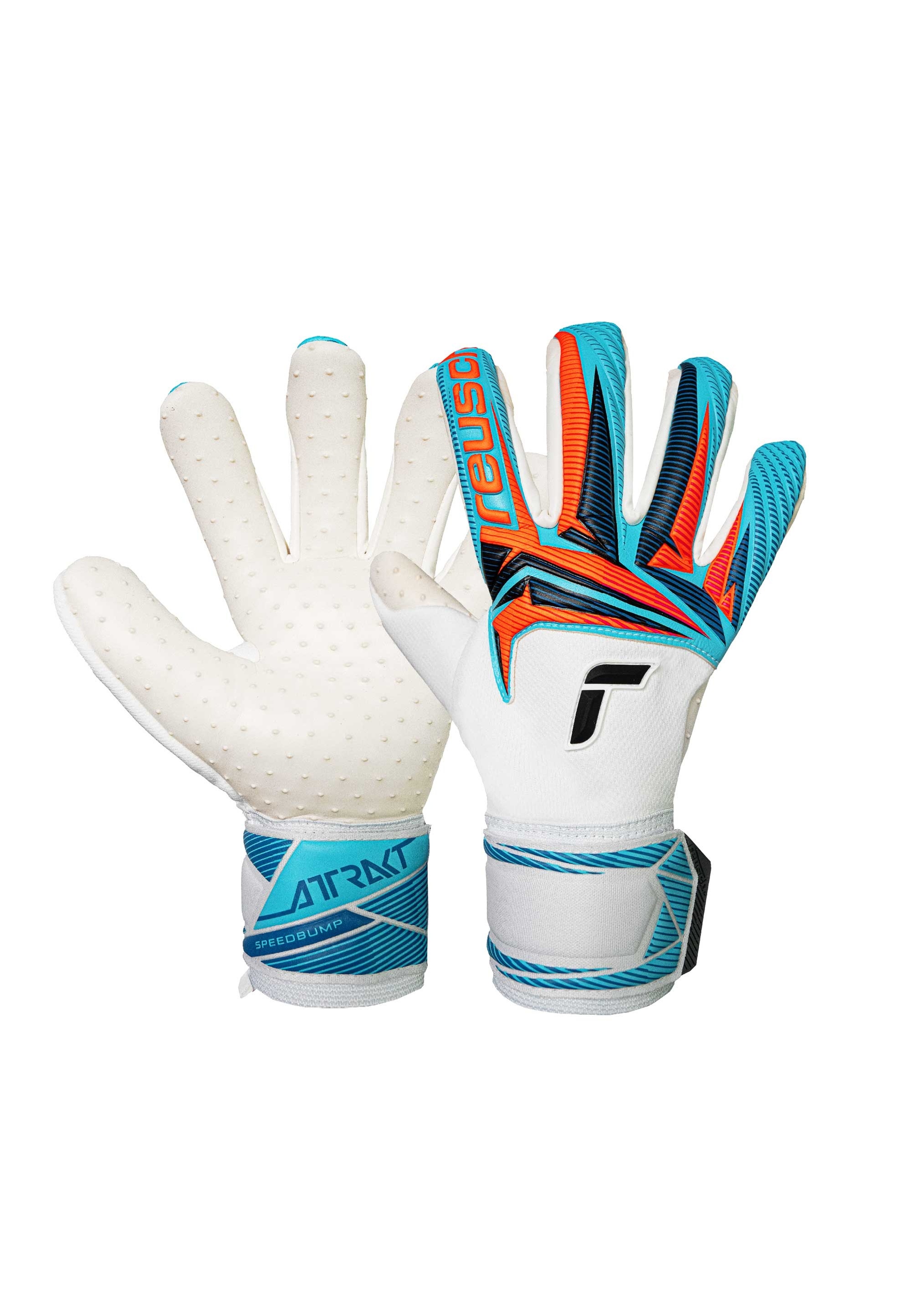 Reusch Torwarthandschuhe "Attrakt SpeedBump" mit 3D-Latex-Noppen auf der Innenhand