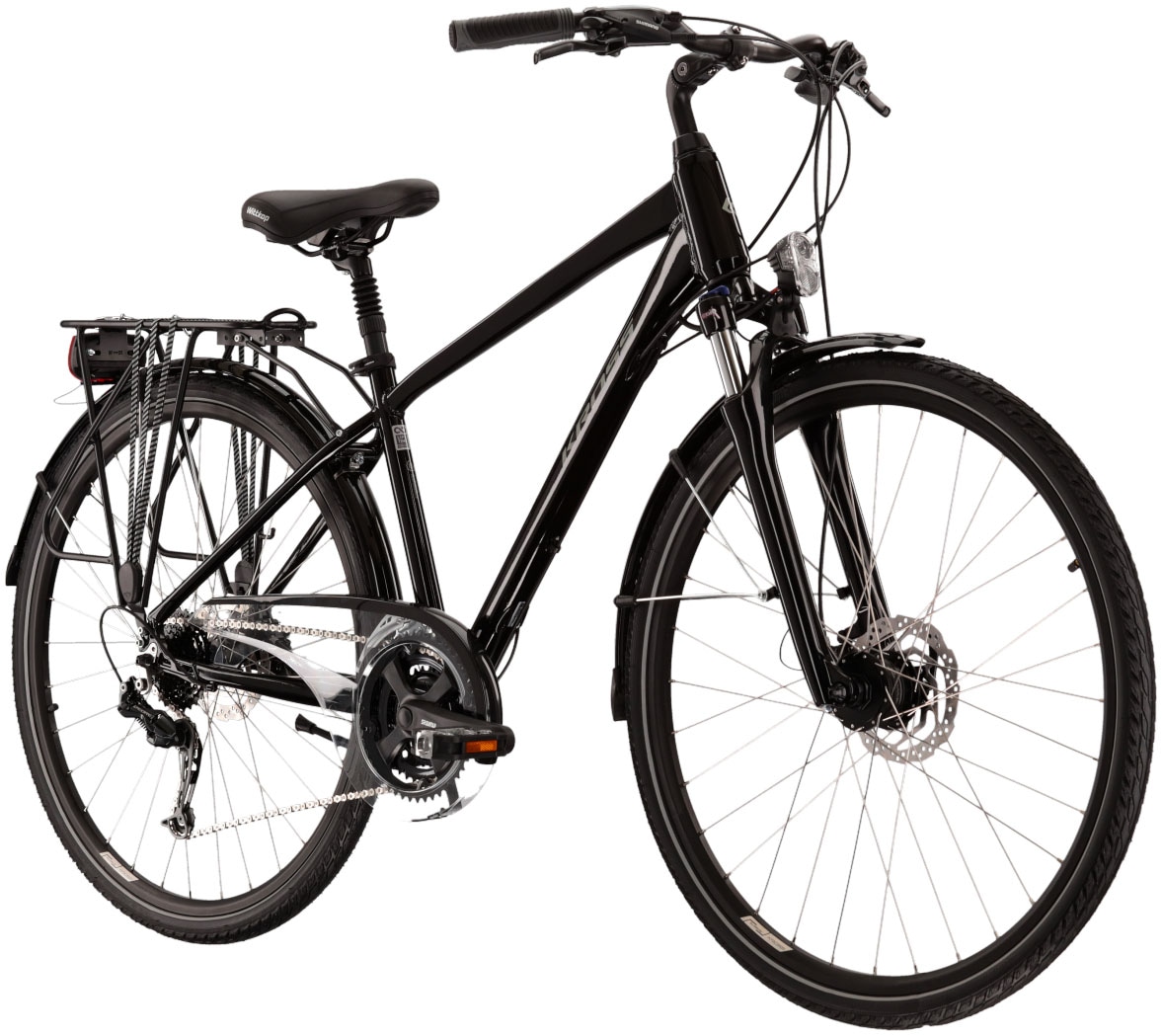 Kross Trekkingrad »Trekkingrad Trans 5.0 schwarz 24 Gänge«, 24 Gang, Shimano, DEORE M592 Schaltwerk, Kettenschaltung