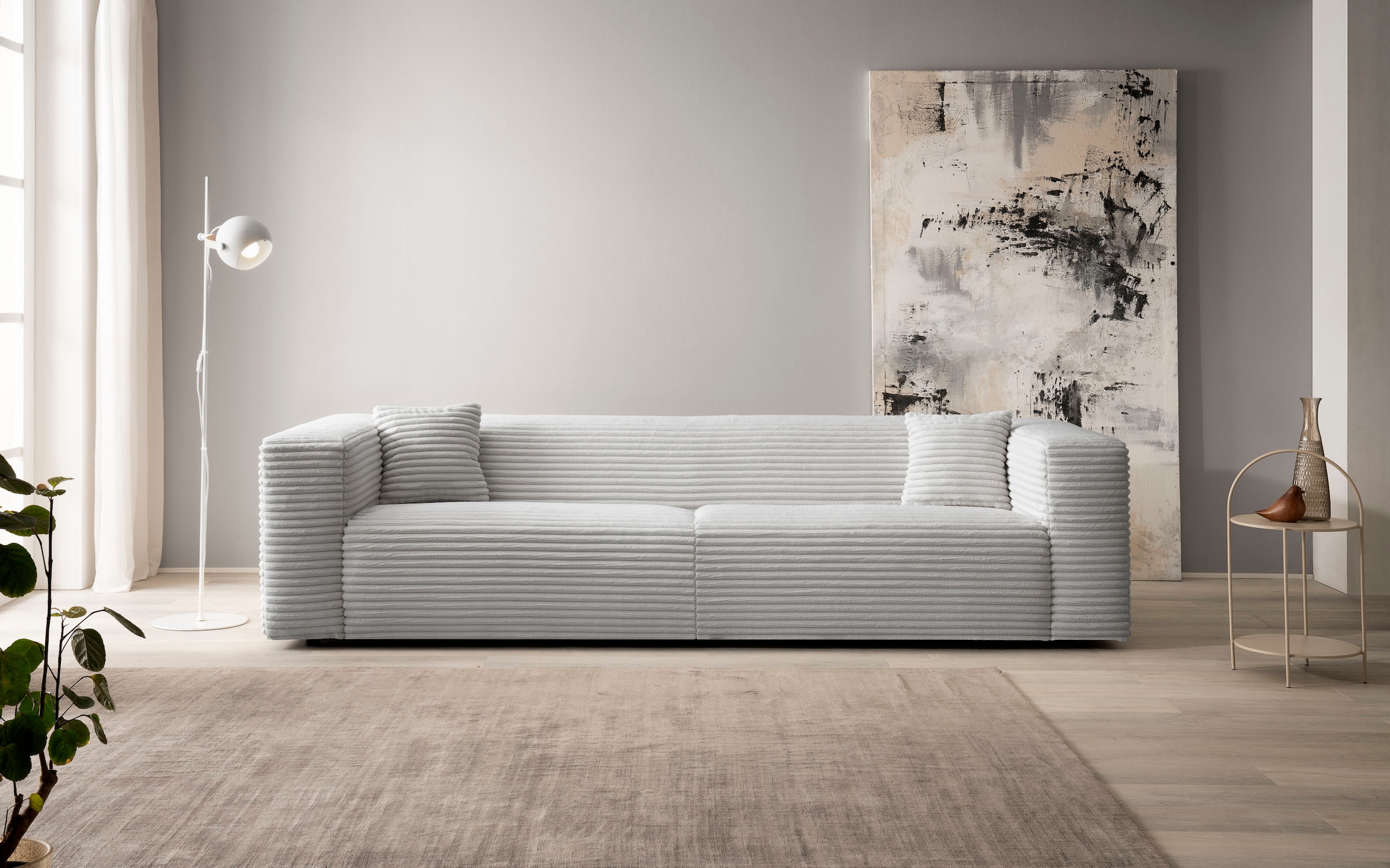 andas 3-Sitzer »BAKELS, Couch in Cord oder Boucle-Stoff, Sofa im modernen Design«, bequemer Sitzkomfort,in 2 Stoffen und 8 Farben lieferbar