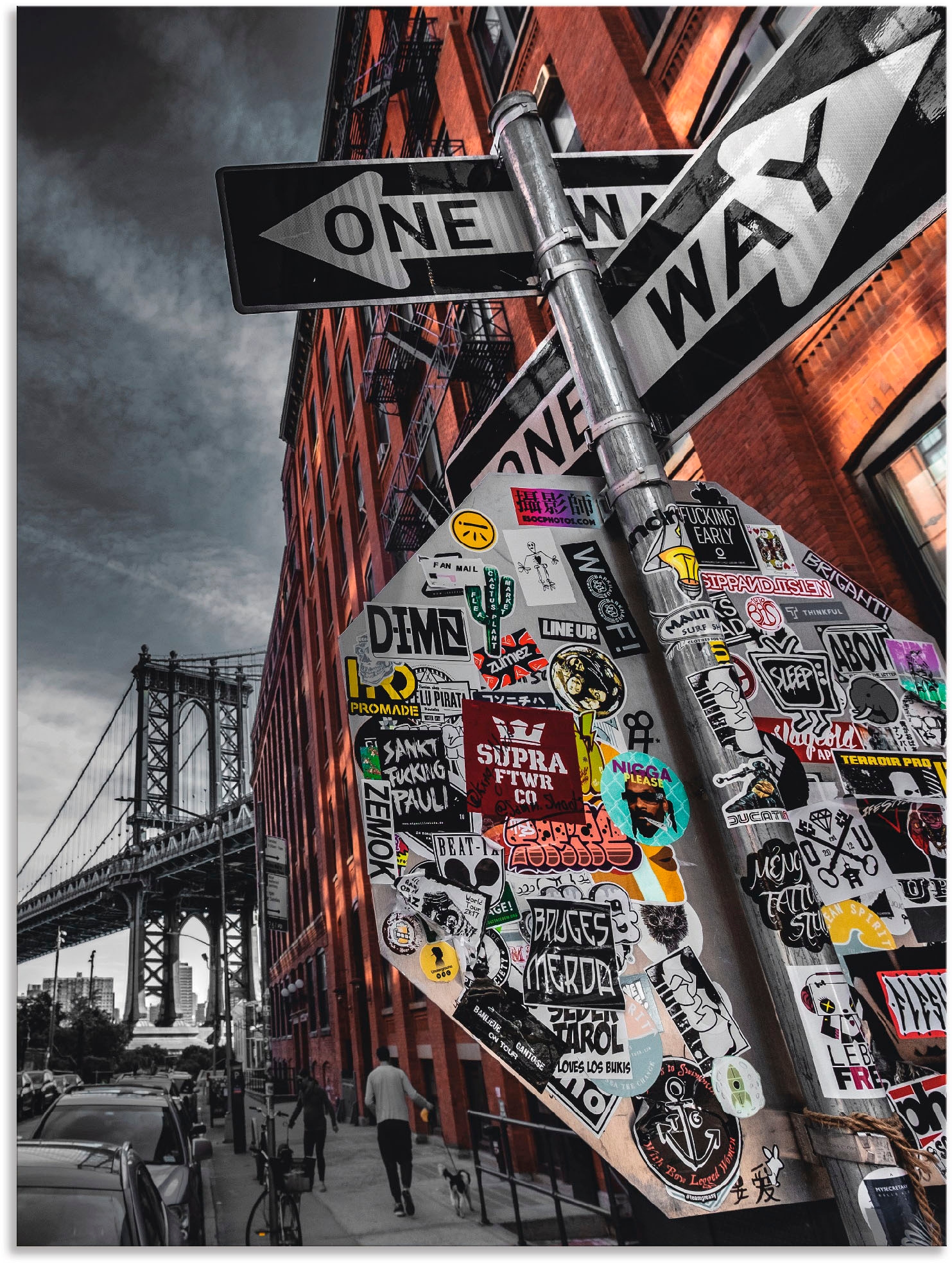Artland Wandbild "New York Street Fotografie", Amerika, (1 St.), als Alubild, Outdoorbild, Leinwandbild, Poster in versc