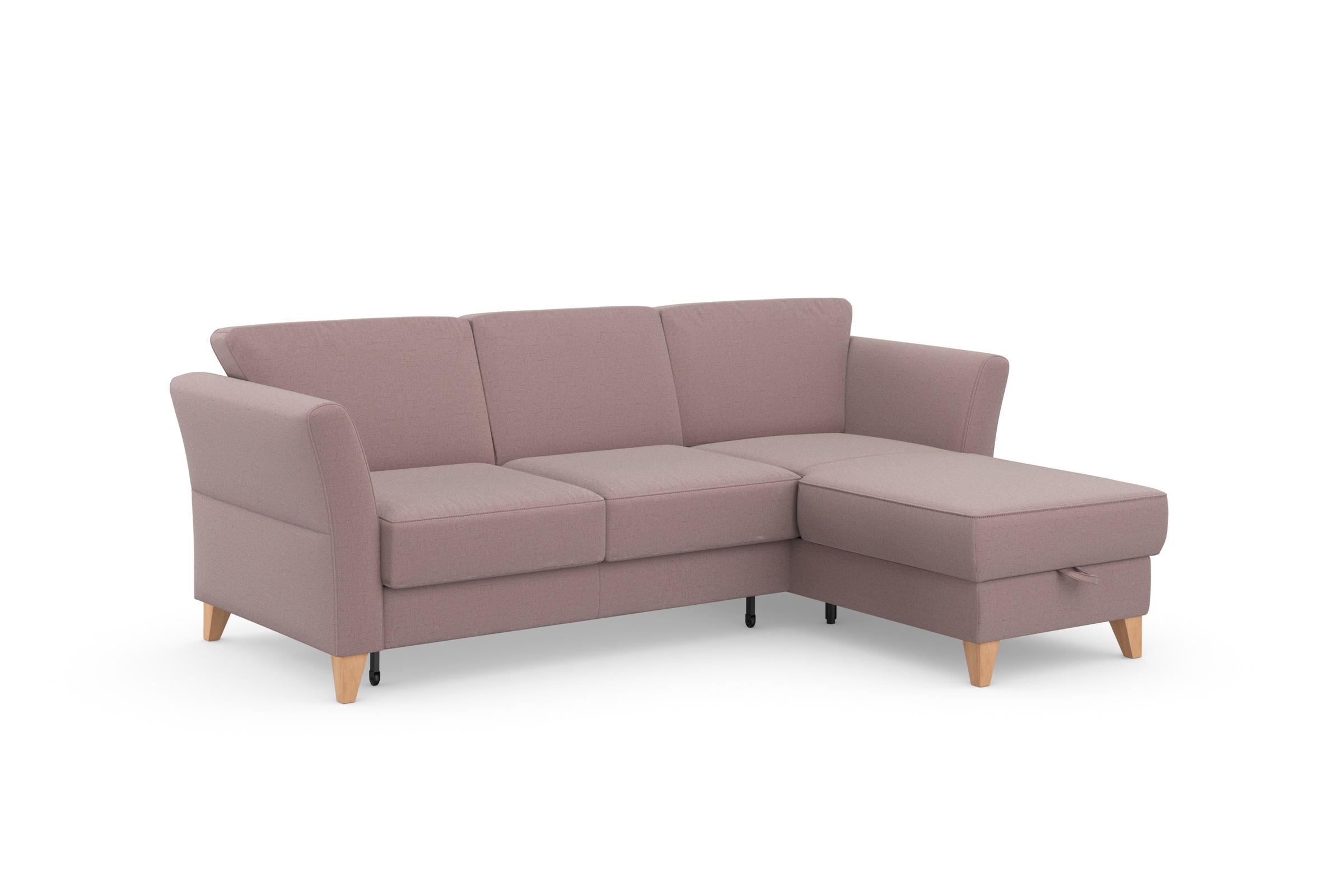 sit&more Ecksofa »Visby L-Form«, Wahlweise mit Bettfunktion und Bettkasten, frei im Raum stellbar
