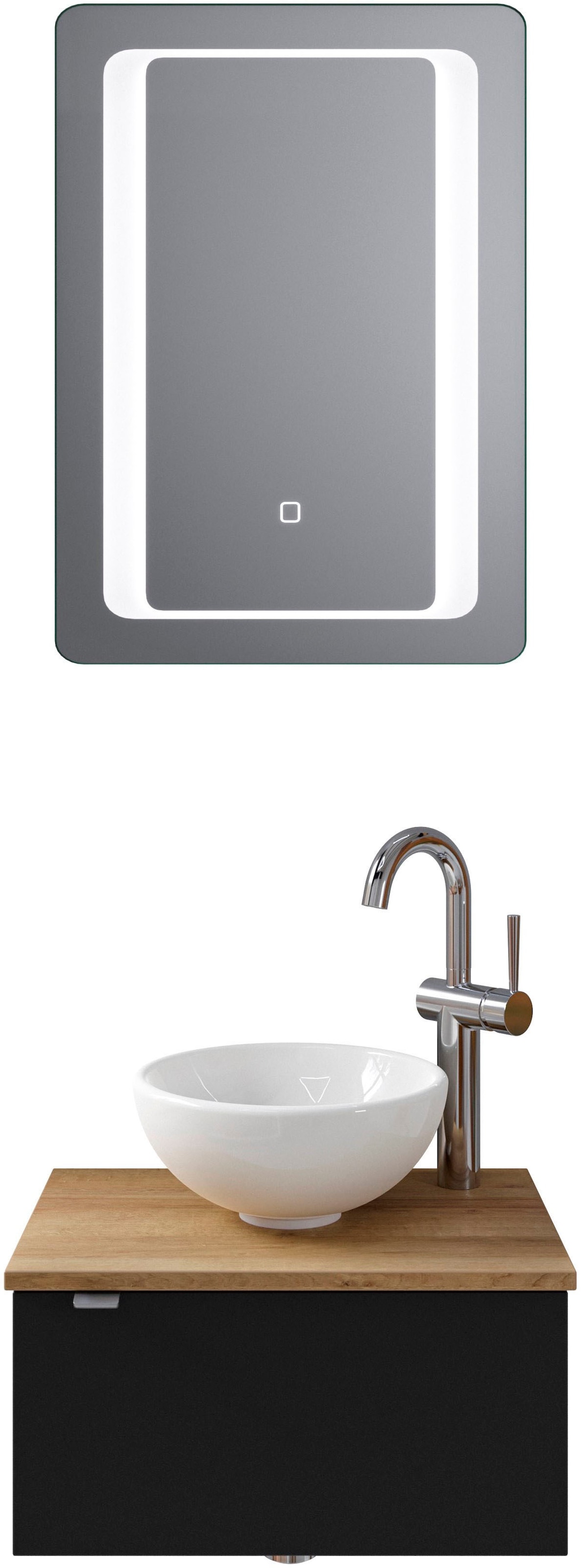 Saphir Badmöbel-Set "Serie 6915" 4 Stk. tlg. Gäste-Bad, 51 cm breit, mit LE günstig online kaufen
