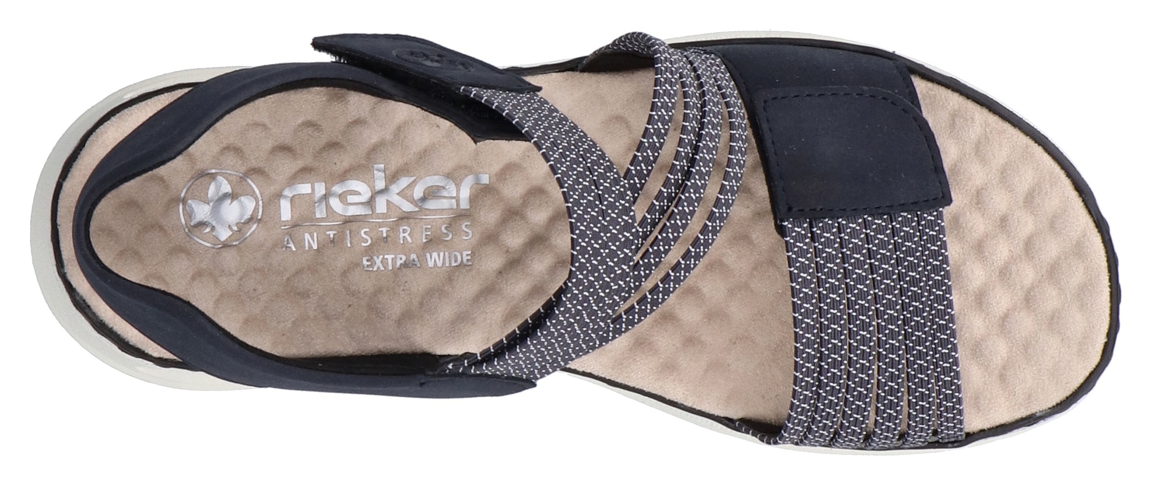 Rieker Keilsandalette, Sommerschuh, Outdoorschuh, Trekkingschuh mit genoppter Innensohle