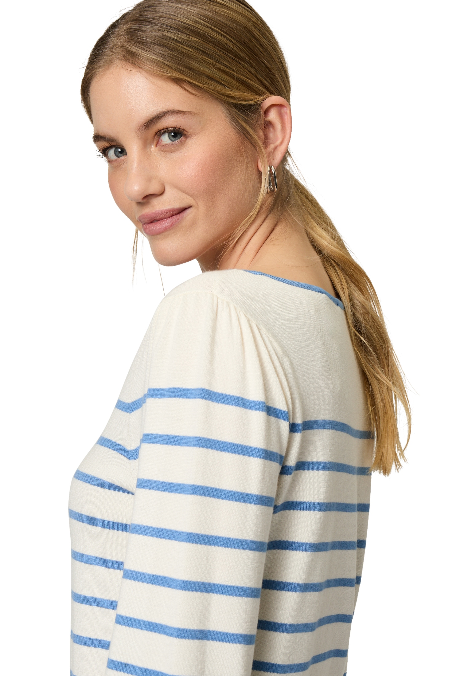 Zero Strickpullover »zero Pullover mit Streifen«, (1 tlg.), Plain/ohne Details