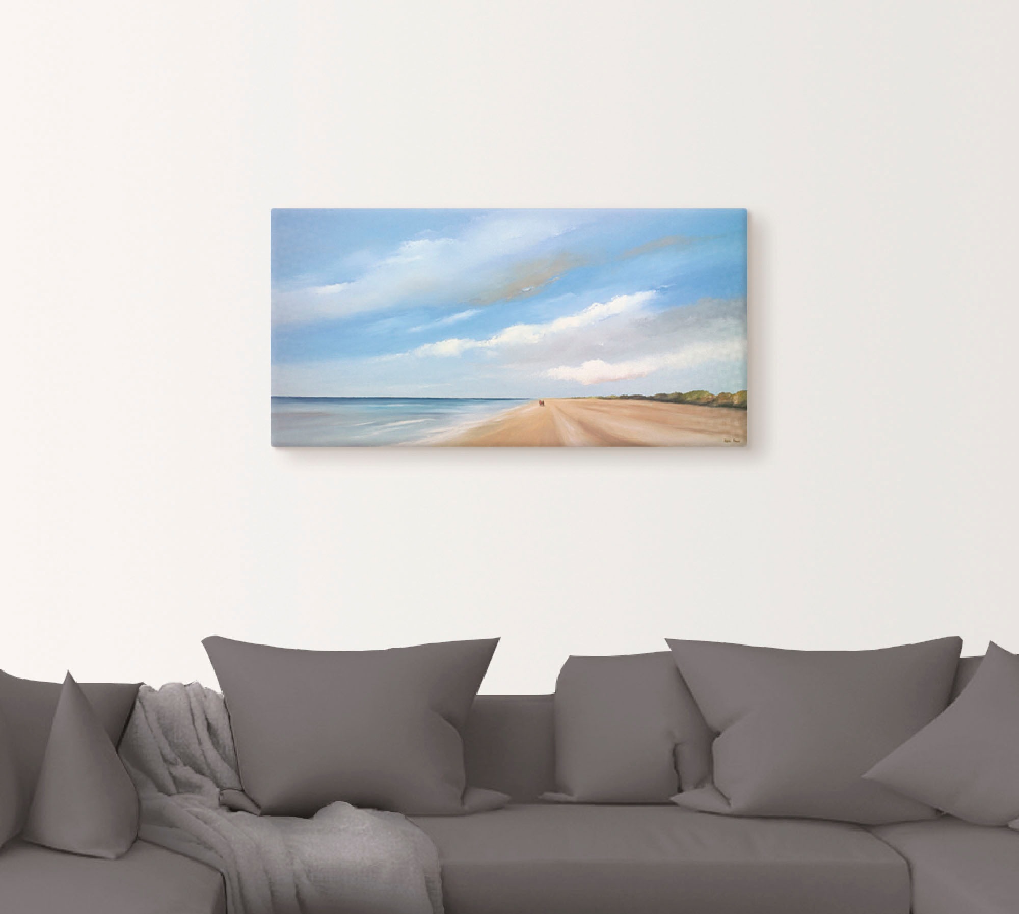 Artland Wandbild "Am Strand entlang III" Strand 1 Stk. tlg. auf Holzrahmen günstig online kaufen