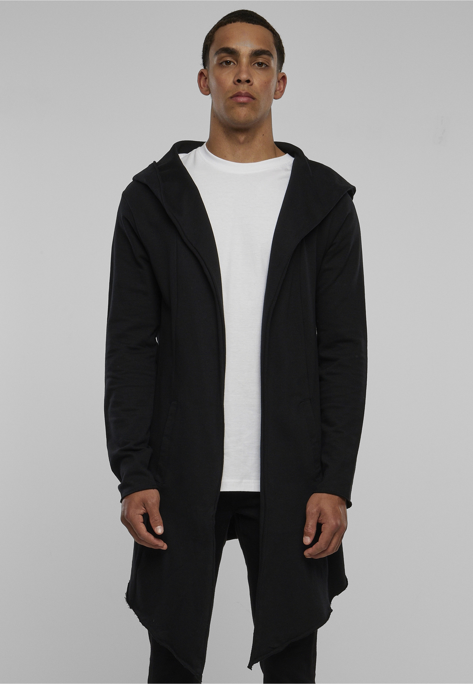 URBAN CLASSICS Strickjacke »Urban Classics Herren Long Hooded Open Edge Cardigan« 1