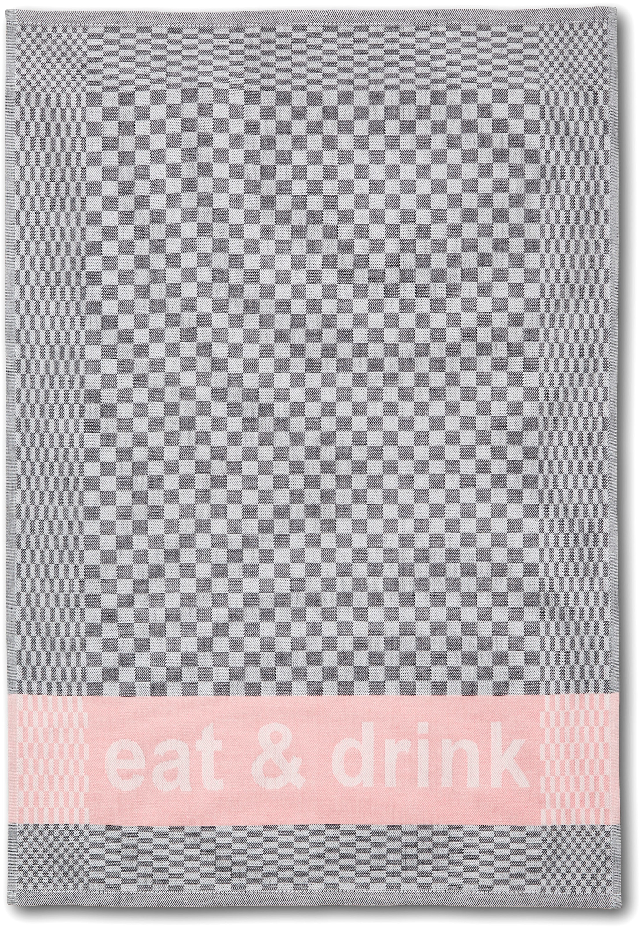 Dyckhoff Geschirrtuch »Eat & Drink, Maße je Tuch ca. 50x70 cm«, (Set, 3 tlg.), mit drei verschiedenen Motiven