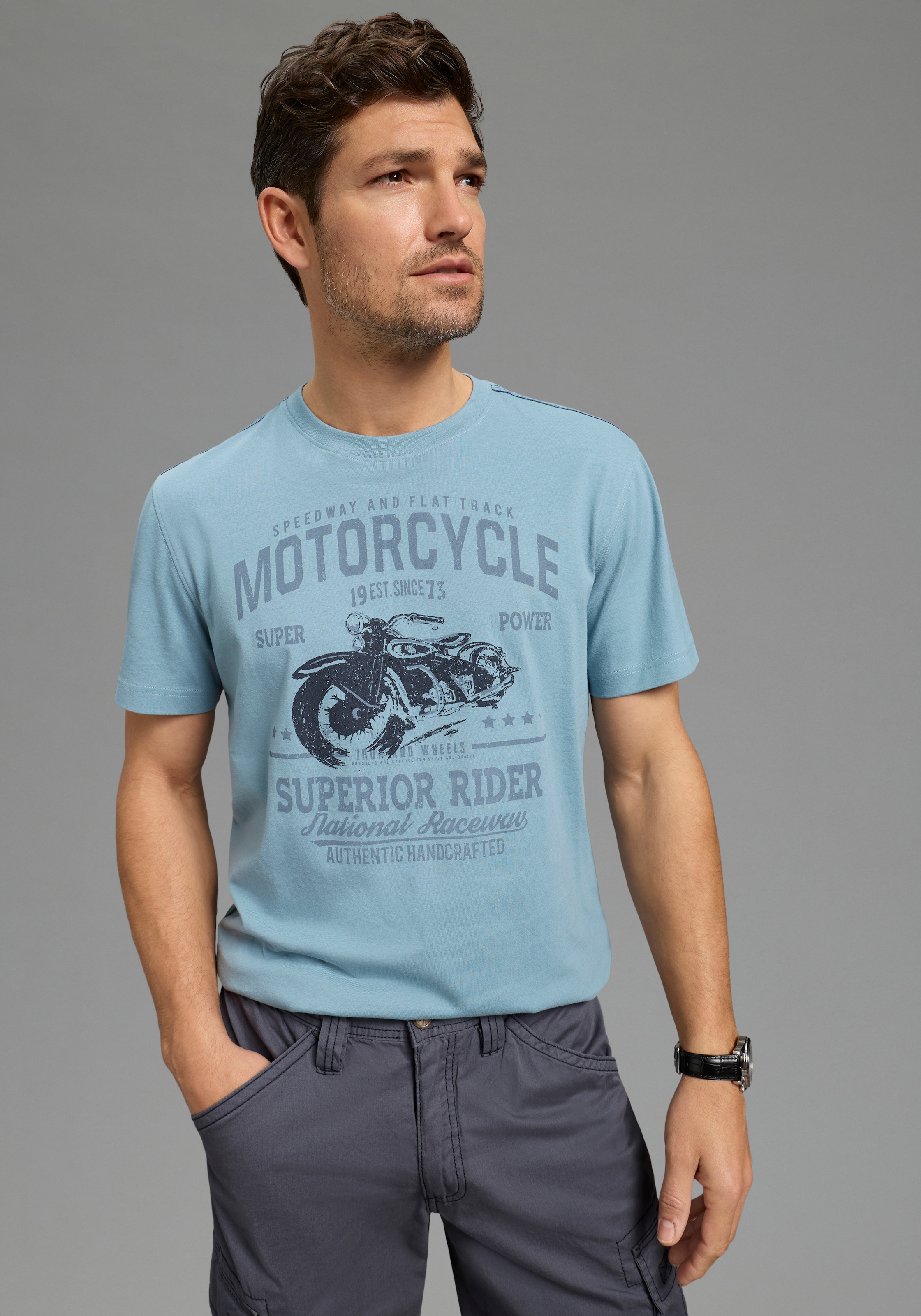 Arizona T-Shirt Kurzarm, lässige Passform, bedruckt, Rundhals, casual günstig online kaufen