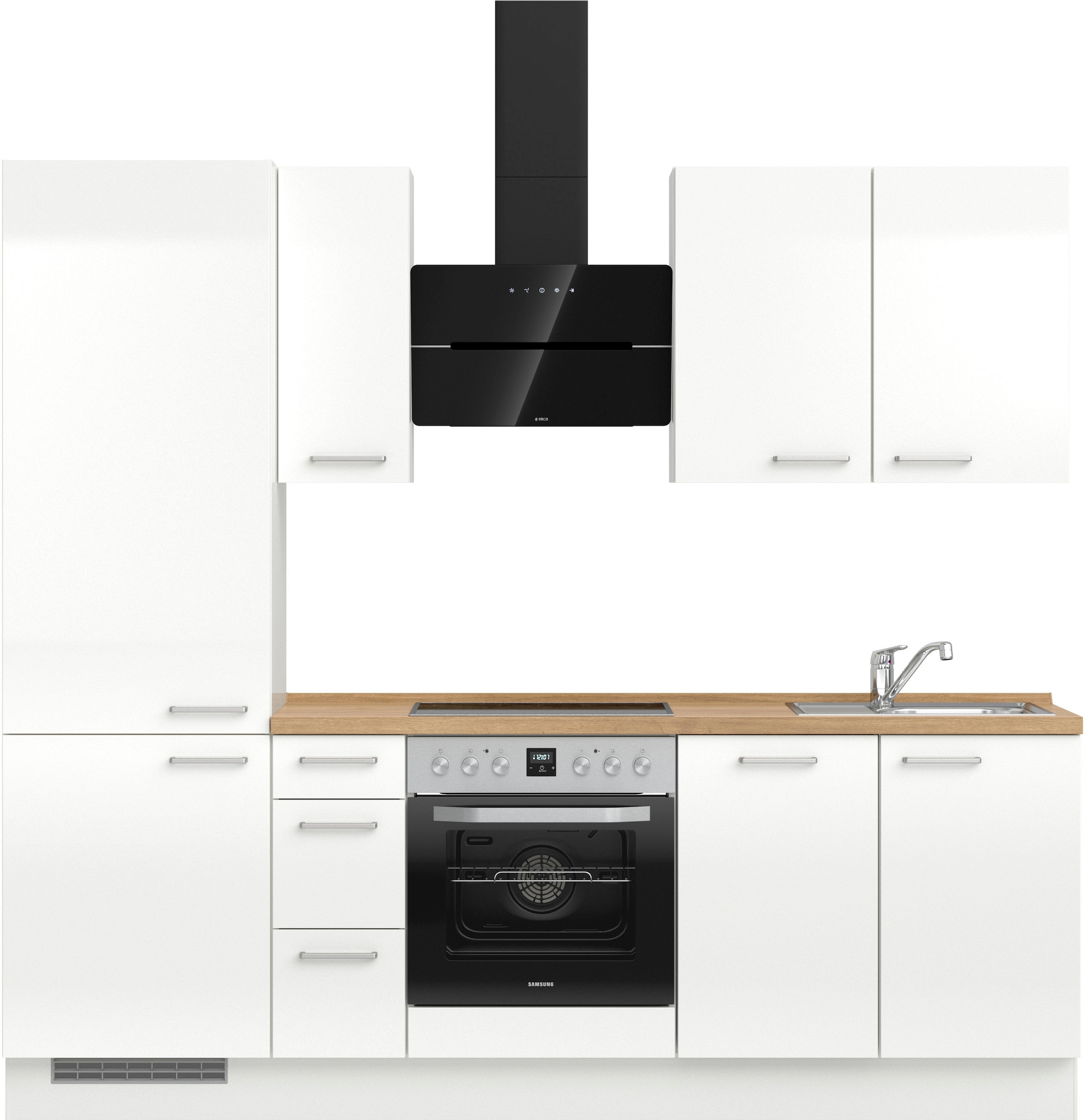 nobilia® Küchenzeile »"Flash II"« vormontiert, Ausrichtung wählbar, Breite 240 cm, wahlw. mit E-Geräten