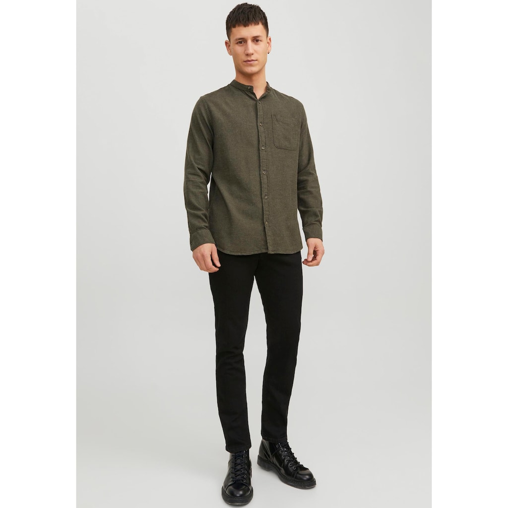 Jack & Jones Langarmhemd »JJEBAND MELANGE SHIRT LS SN«