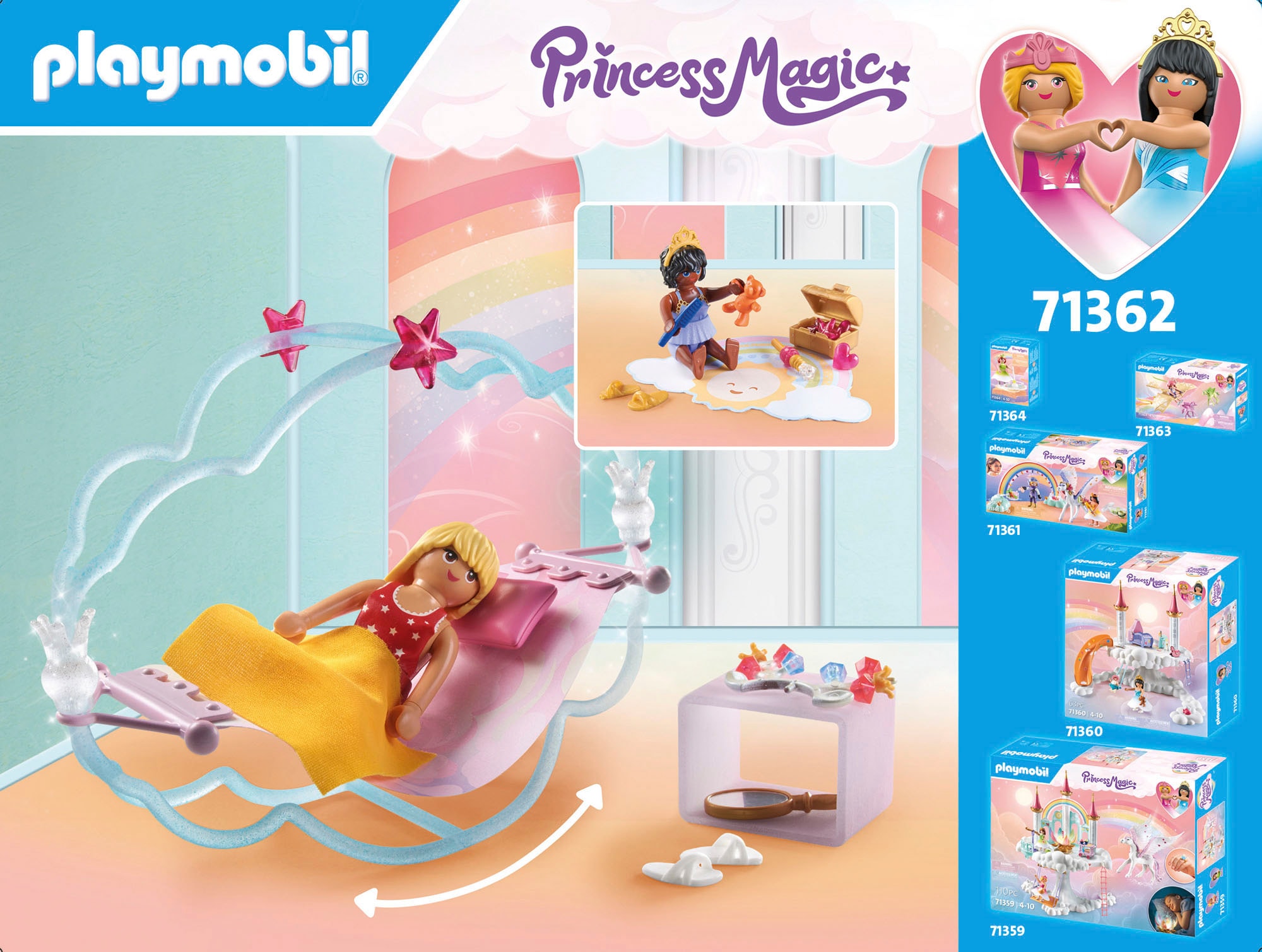 Playmobil® Konstruktions-Spielset »Himmlische Pyjamaparty (71362), Princess Magic«, (56 St.), Made in Europe