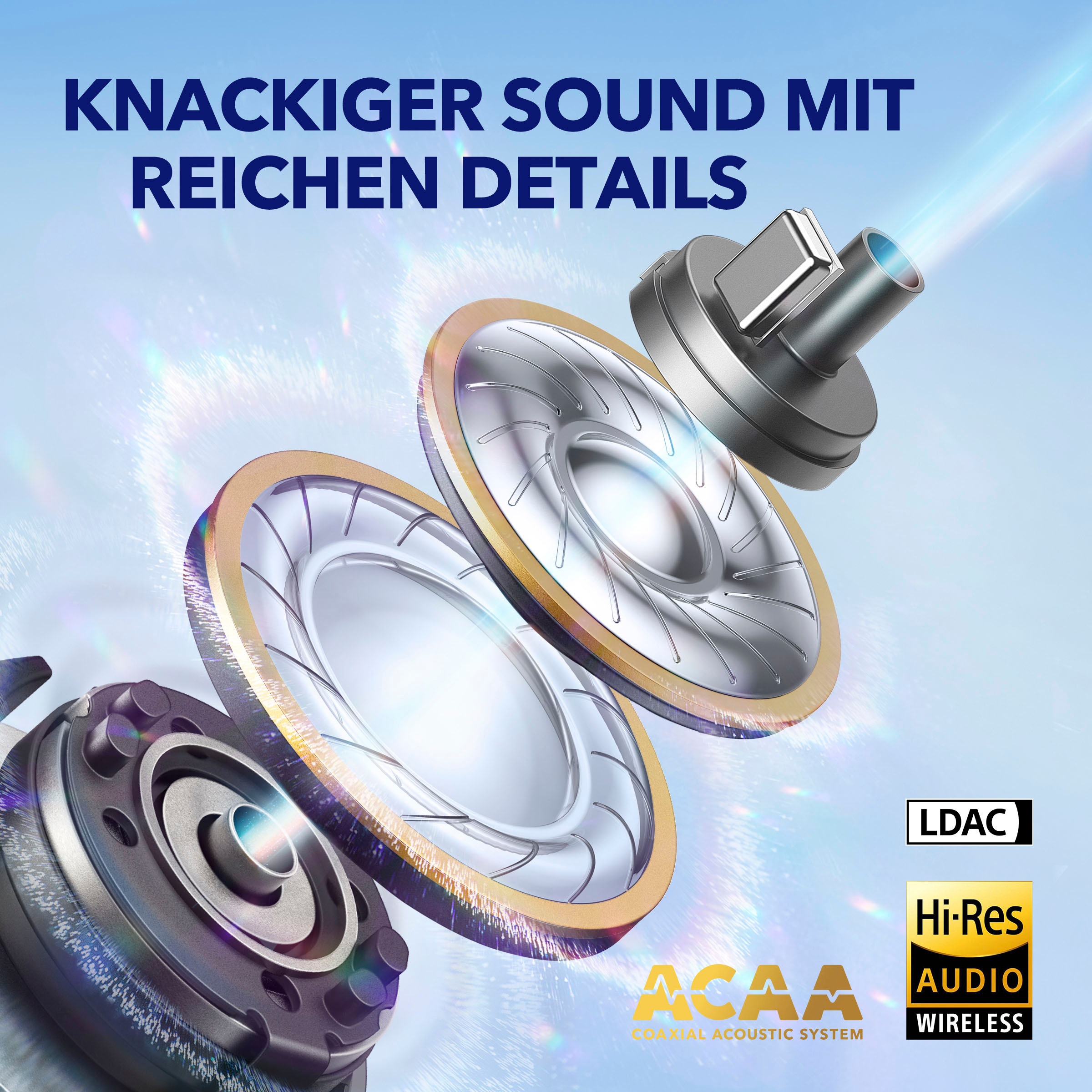 Anker In-Ear-Kopfhörer »Soundcore Liberty 4«, Bluetooth, Active Noise Cancelling (ANC)-Freisprechfunktion-Hi-Res-Multi-Point-Verbindung-Transparenzmodus-kompatibel mit Siri