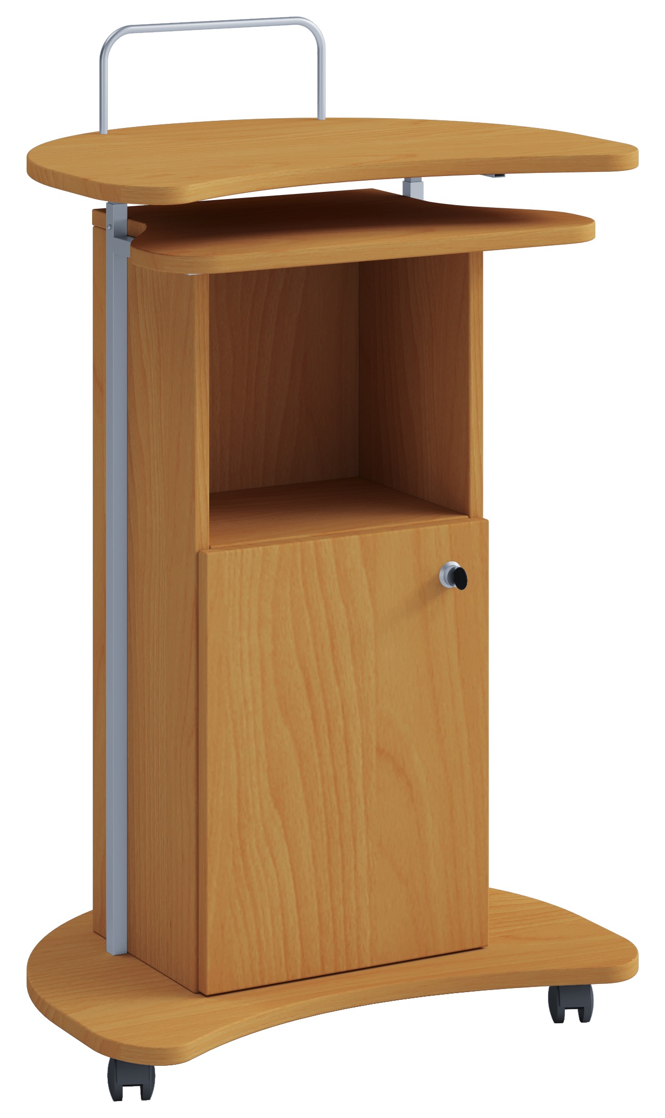 VCM Stehpult "Holz Stehpult Rednerpult Stehtisch Rollen Komil" 1 Stk. tlg.