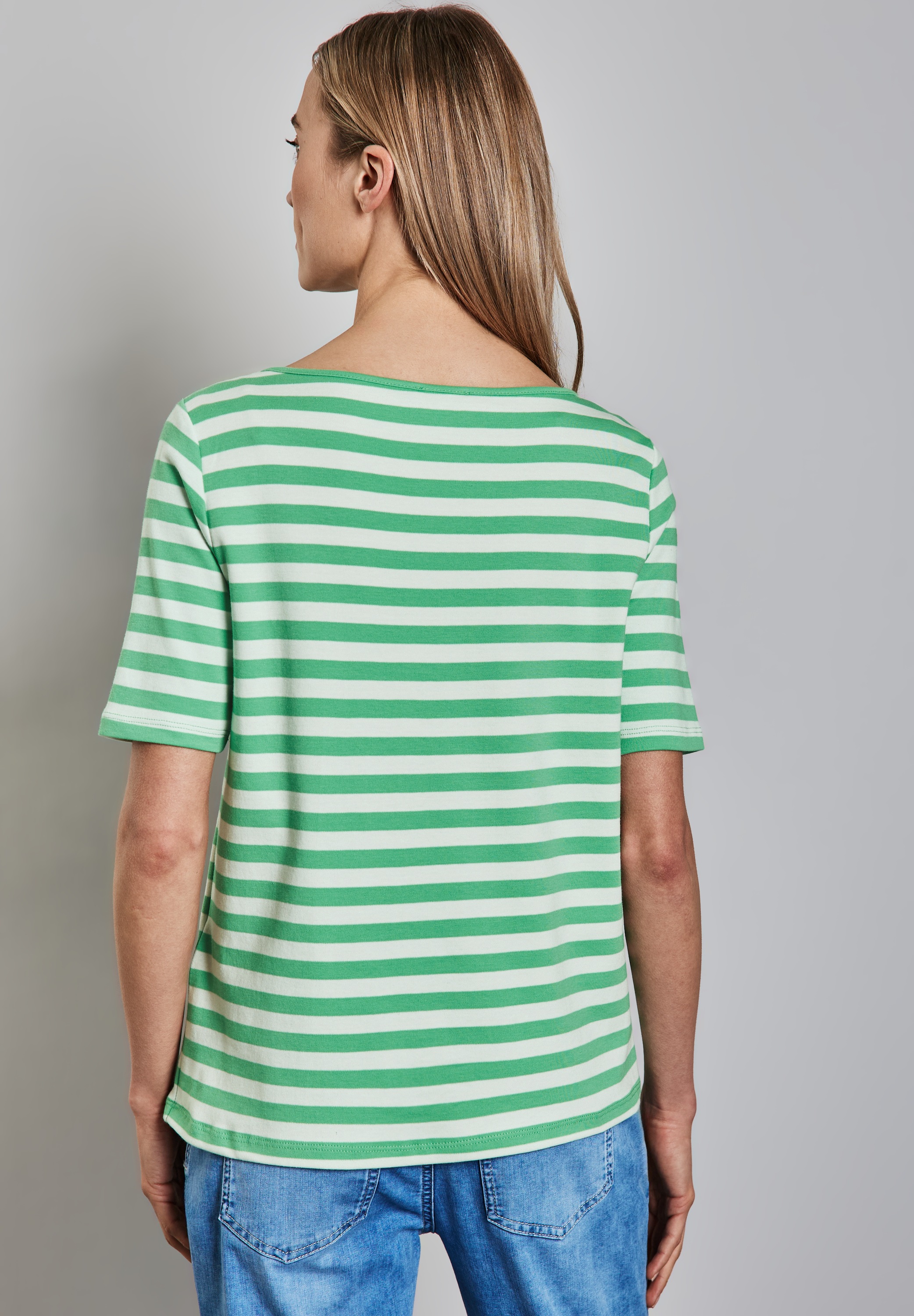 STREET ONE Rundhalsshirt, aus reiner Baumwolle