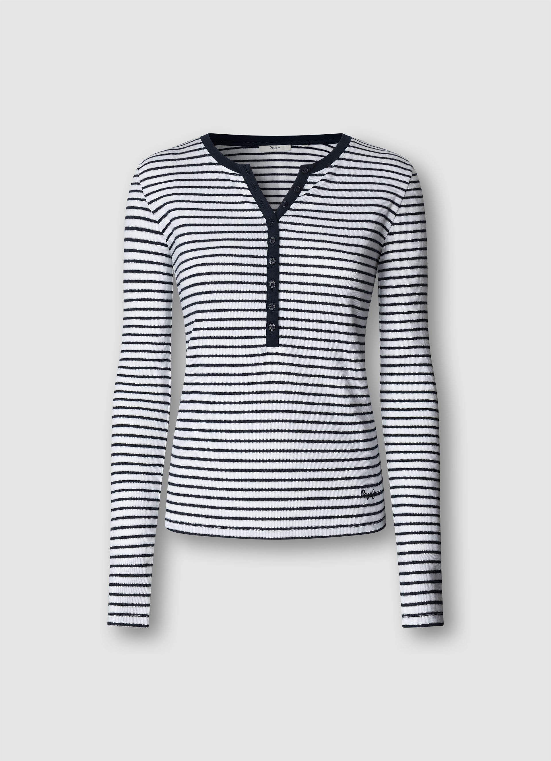 Pepe Jeans Langarmshirt "MEG" mit Knopfleiste günstig online kaufen