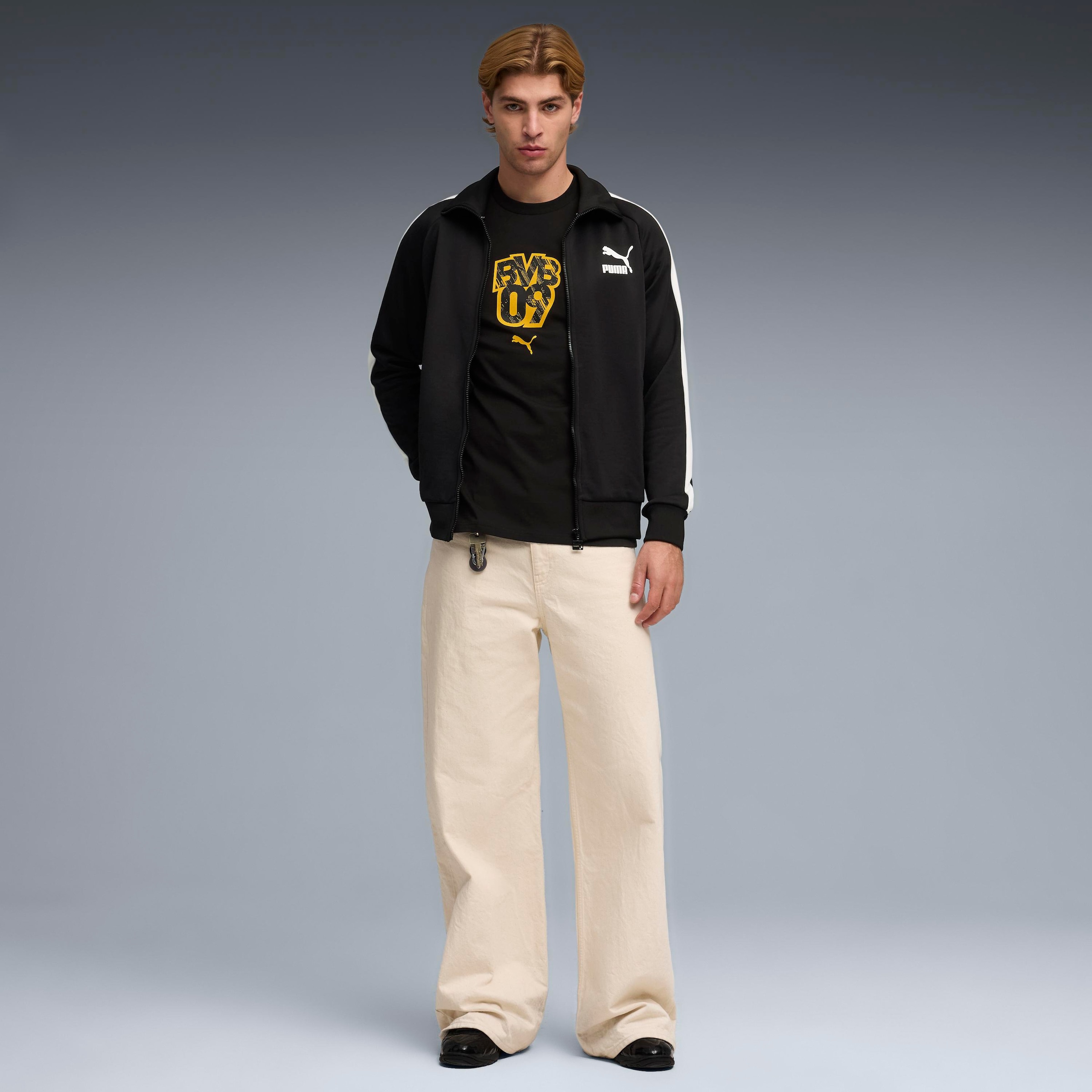PUMA Trainingsshirt »BVB FTBLCULTURE TEE« Regular Fit, Kurzarm, für Fußball, mit Rundhalsausschnitt