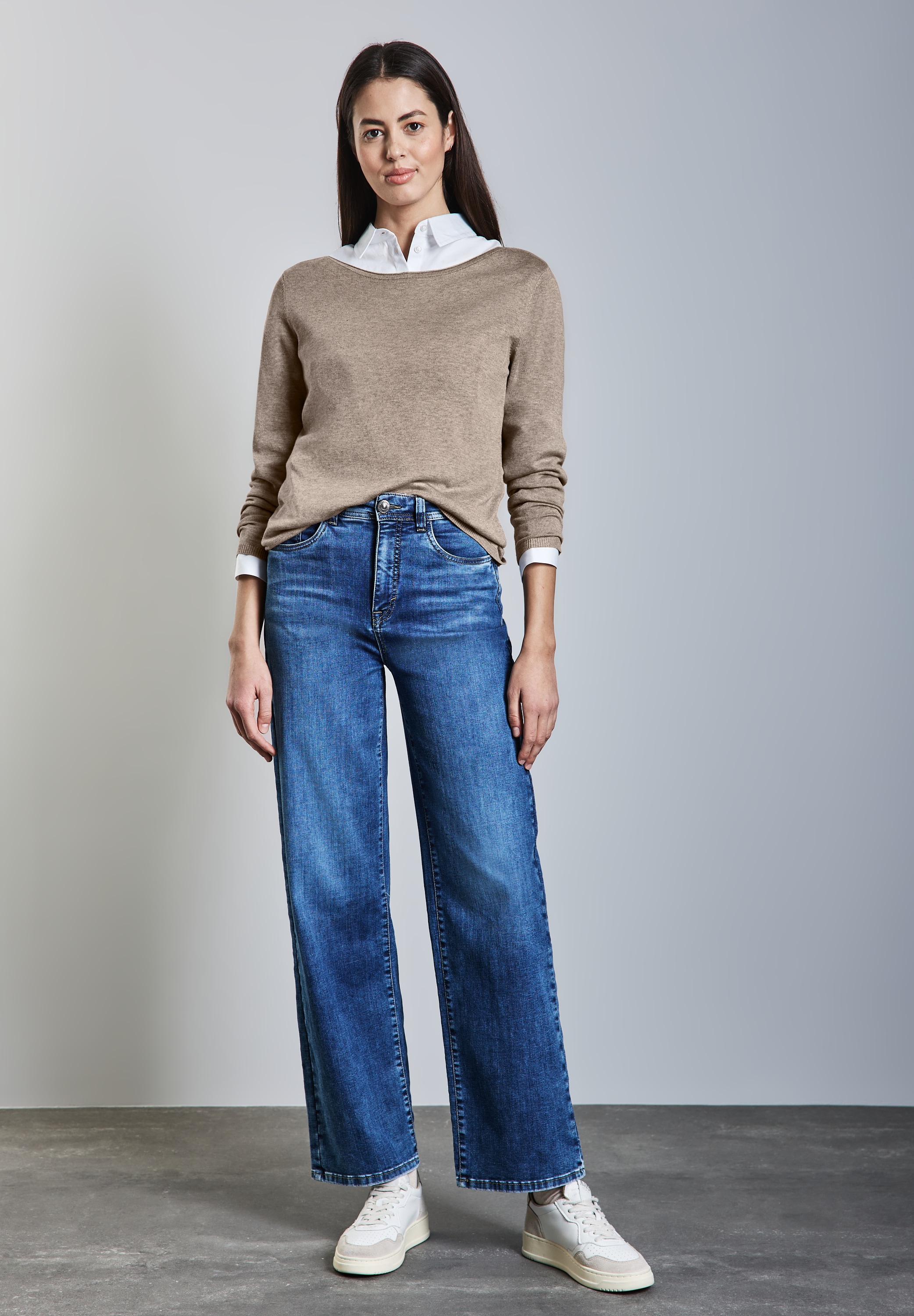 STREET ONE Strickpullover, mit U-Boot-Ausschnitt