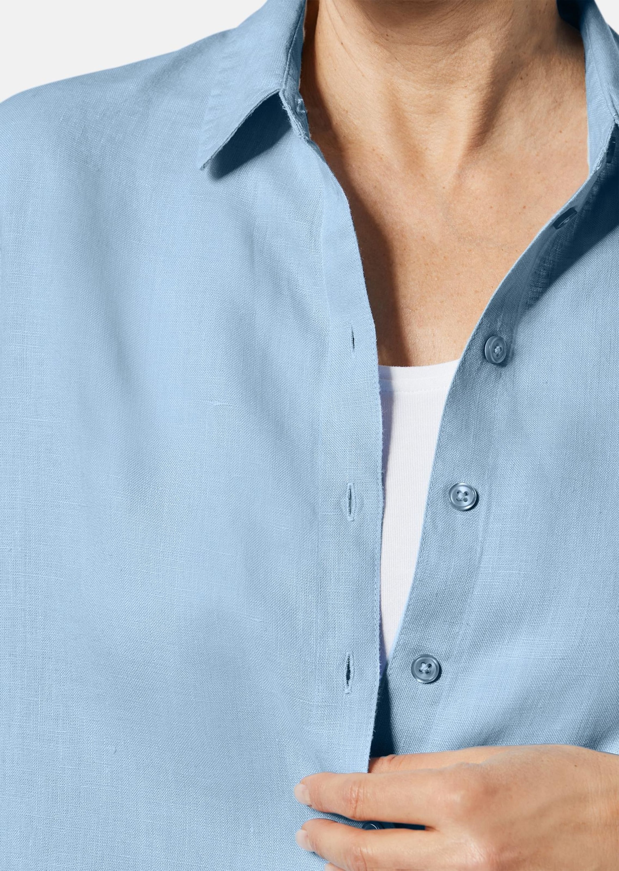 GOLDNER Langarmbluse »Leinenbluse Leinenbluse«