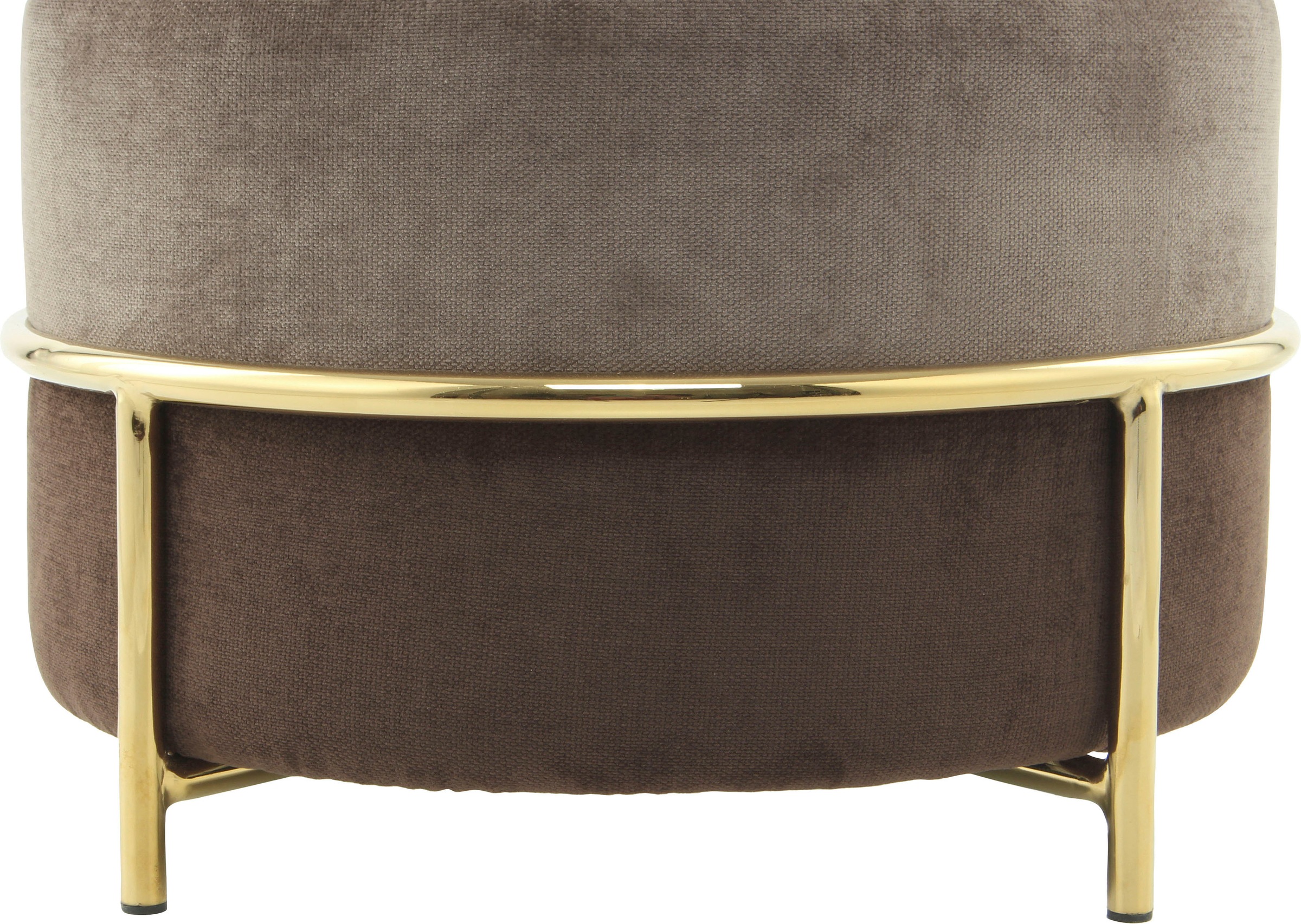 Kayoom Sitzhocker »Hocker Matilda 225, Komfortable runde Form, Gemütlicher Design-Hocker«, (1 St.), samtweich, elegant, gepolstert, große Sitzfläche