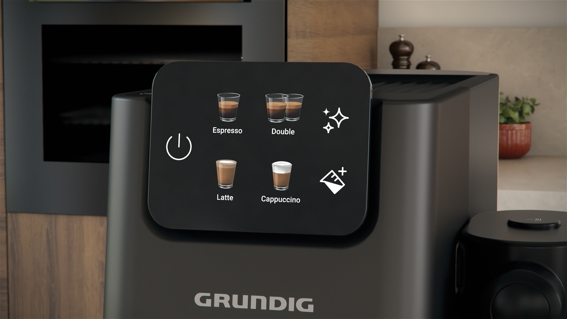 Grundig Siebträgermaschine »KSM 6430«, mit integriertem Milchbehälter, geeignet für Kaffeepads und Kapseln