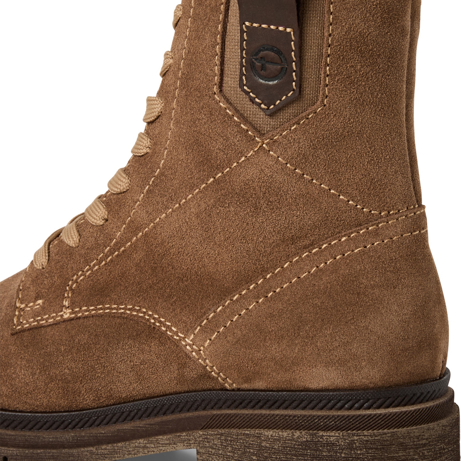 Tamaris Schnürstiefelette, Blockabsatz, Schnürboots mit modischen Ziernähten